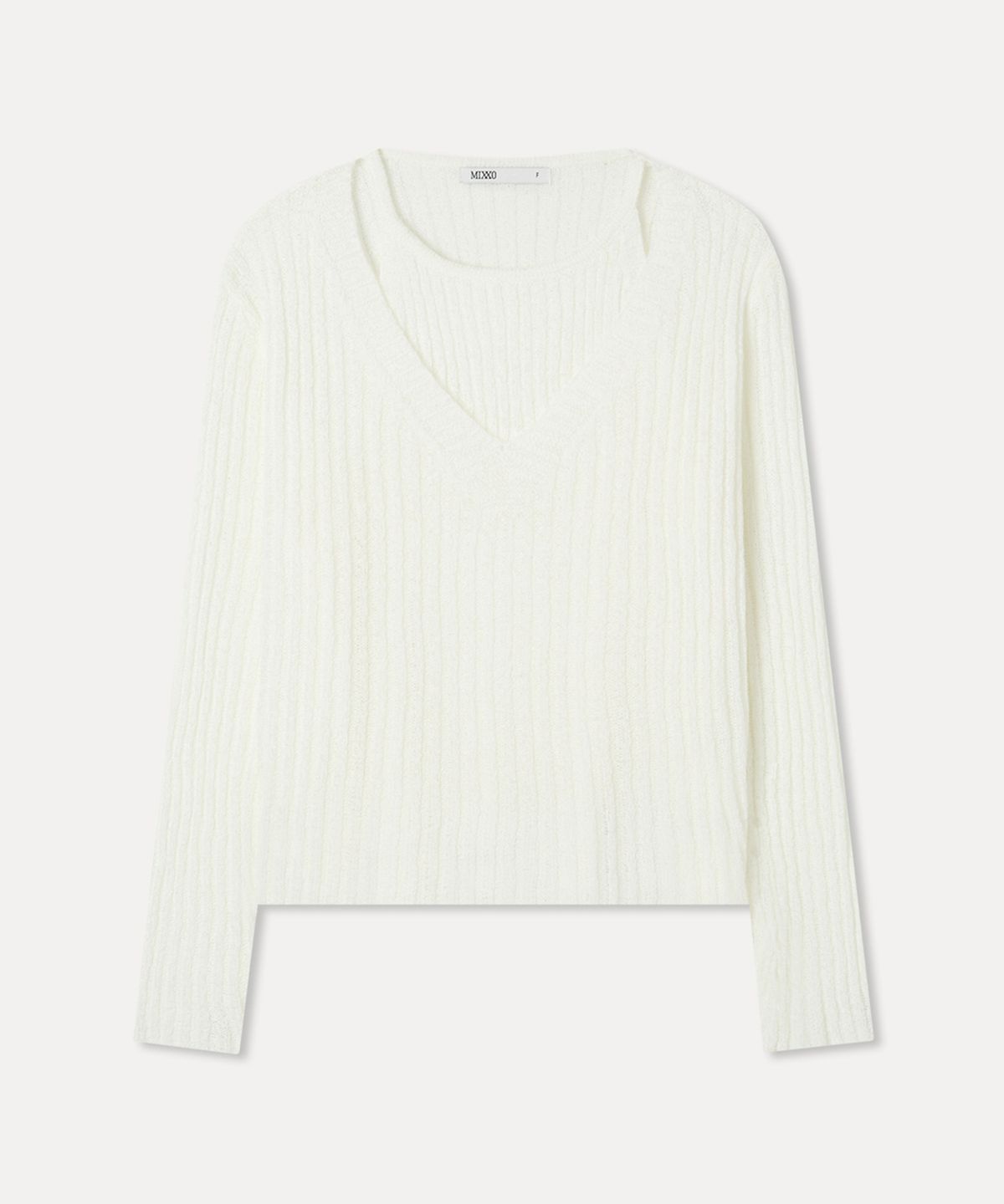 미쏘(MIXXO) 딥브이 레이어드 니트 RE KAG53SS_MIWKAG72QS