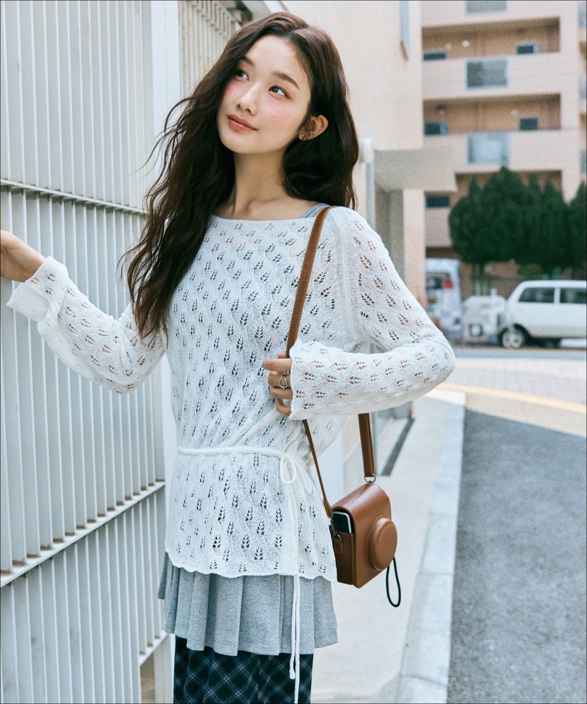 미쏘(MIXXO) 헤어리 스트링 스카시 니트 MIWKAG55QT MIWKAG92QT