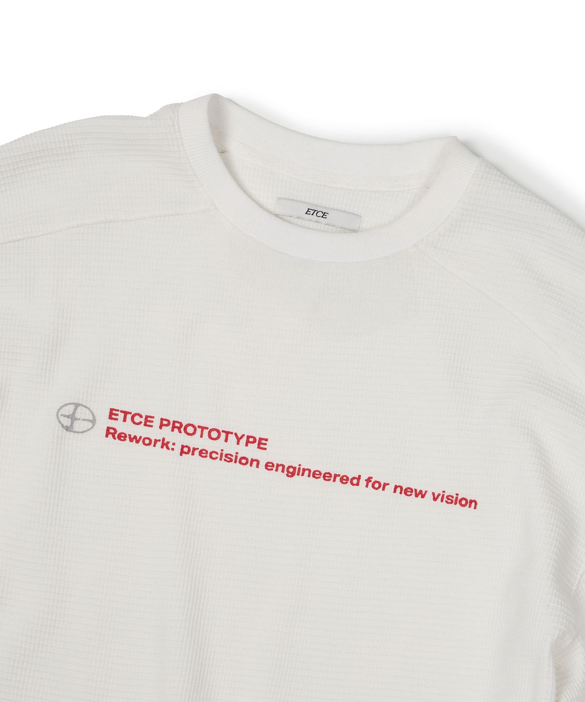 이티씨이(ETCE) TEAM WAFFLE L/S TEE (WHITE)