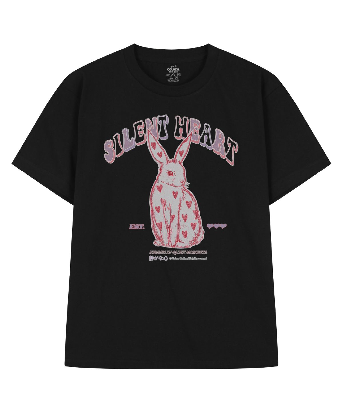 컬로라(COLORA) 사일런트 하트 반팔 티셔츠 (3color)