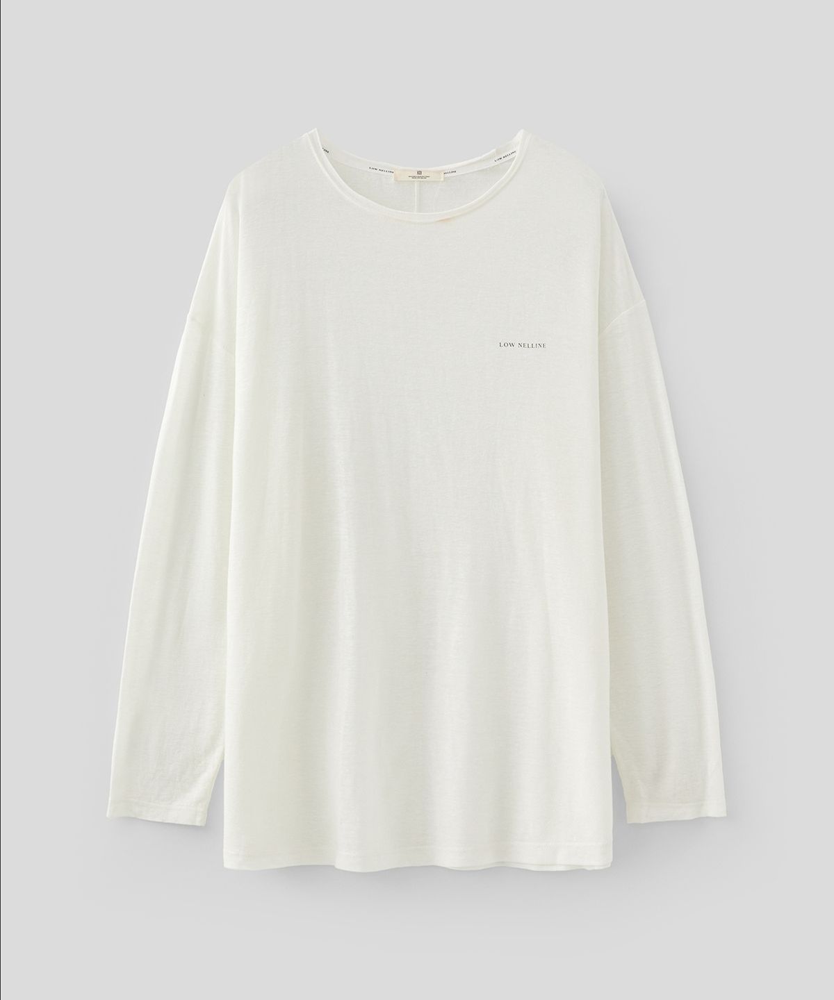 로우넬라인(LOW NELLINE) PARASOL LINEN WASHING T-SHIRT_WHITE