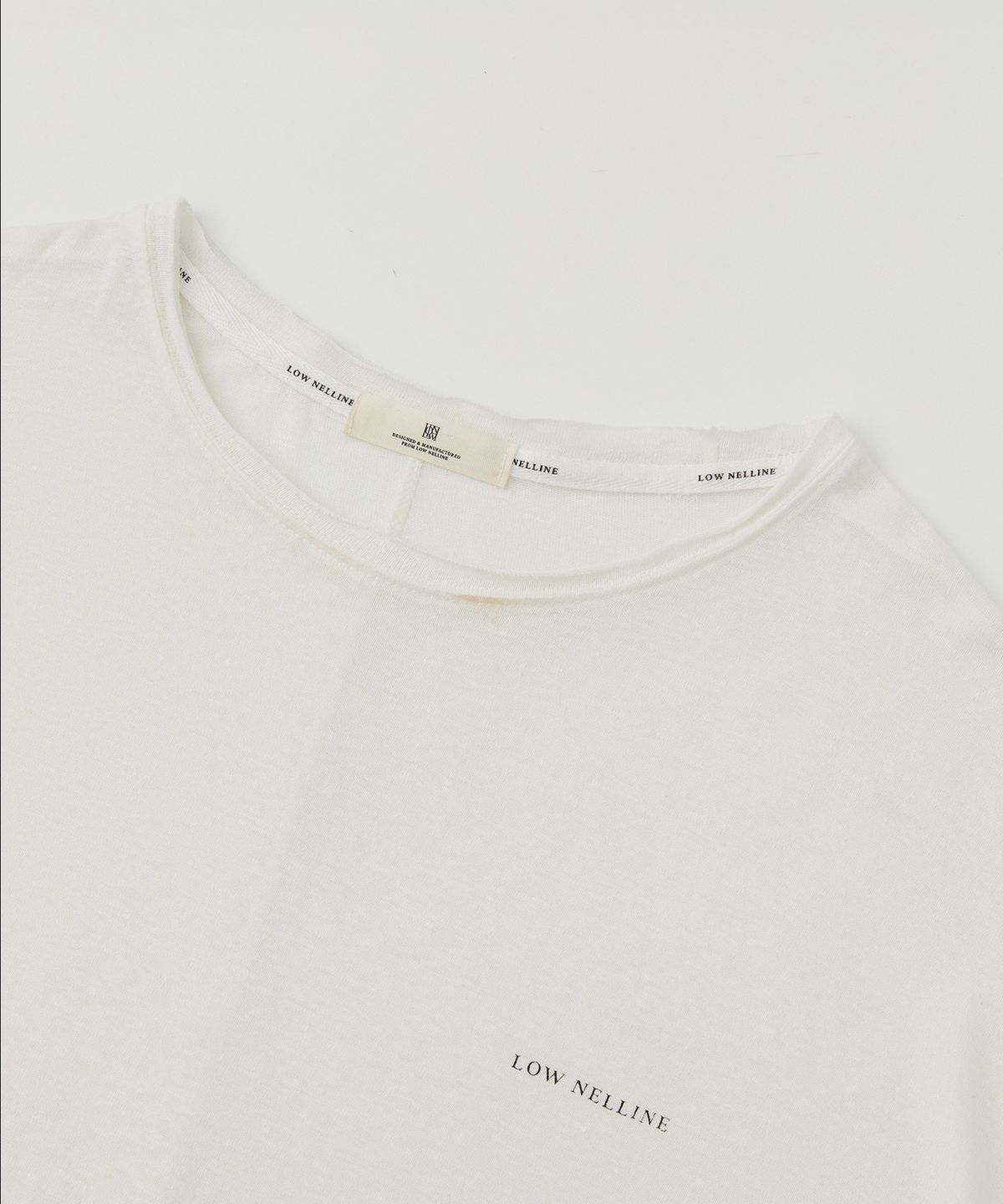 로우넬라인(LOW NELLINE) PARASOL LINEN WASHING T-SHIRT_WHITE