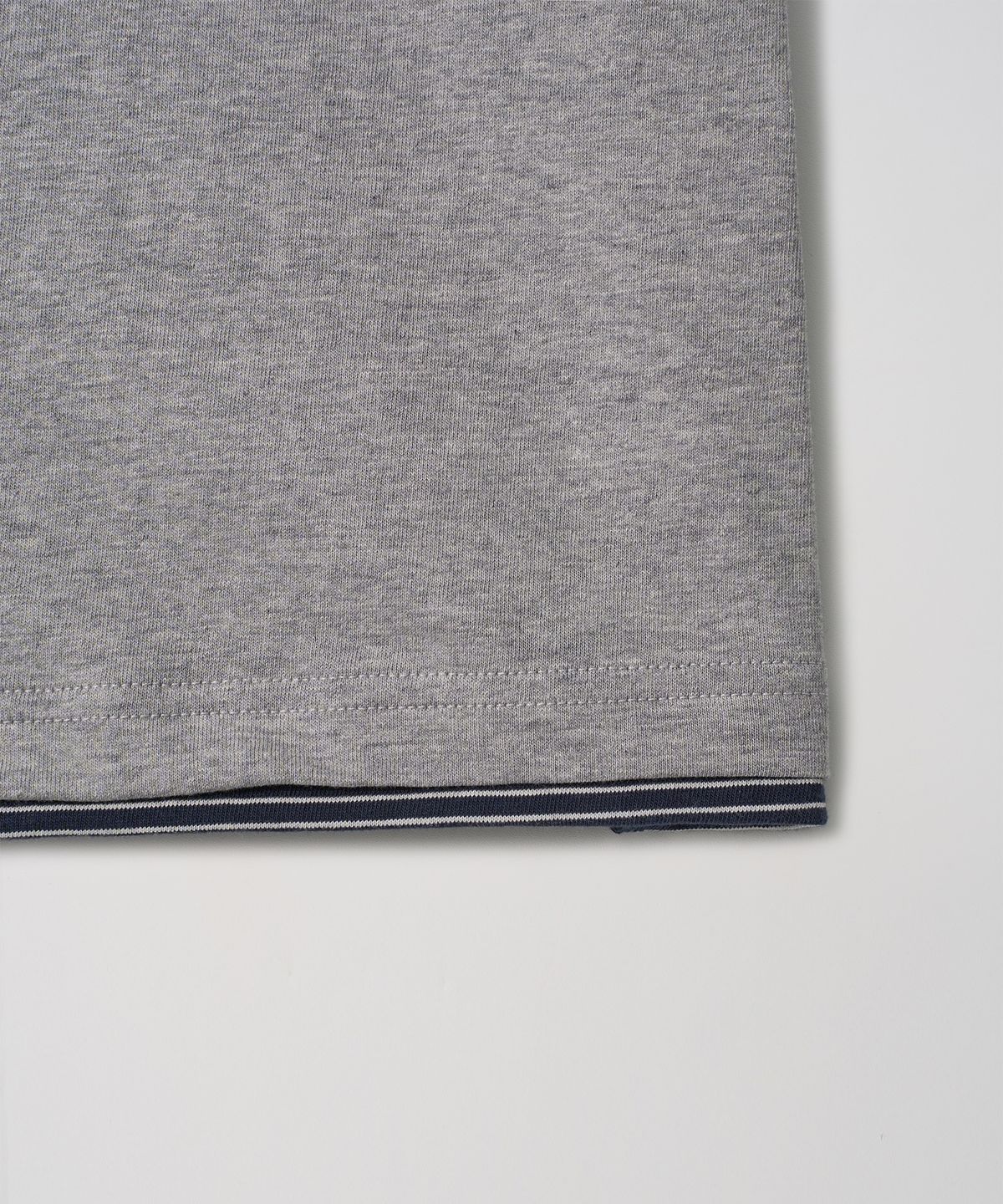 가먼츠팹(GARMENTS FAB) Hi Stripe Layered Tee (MELANGE GRAY)