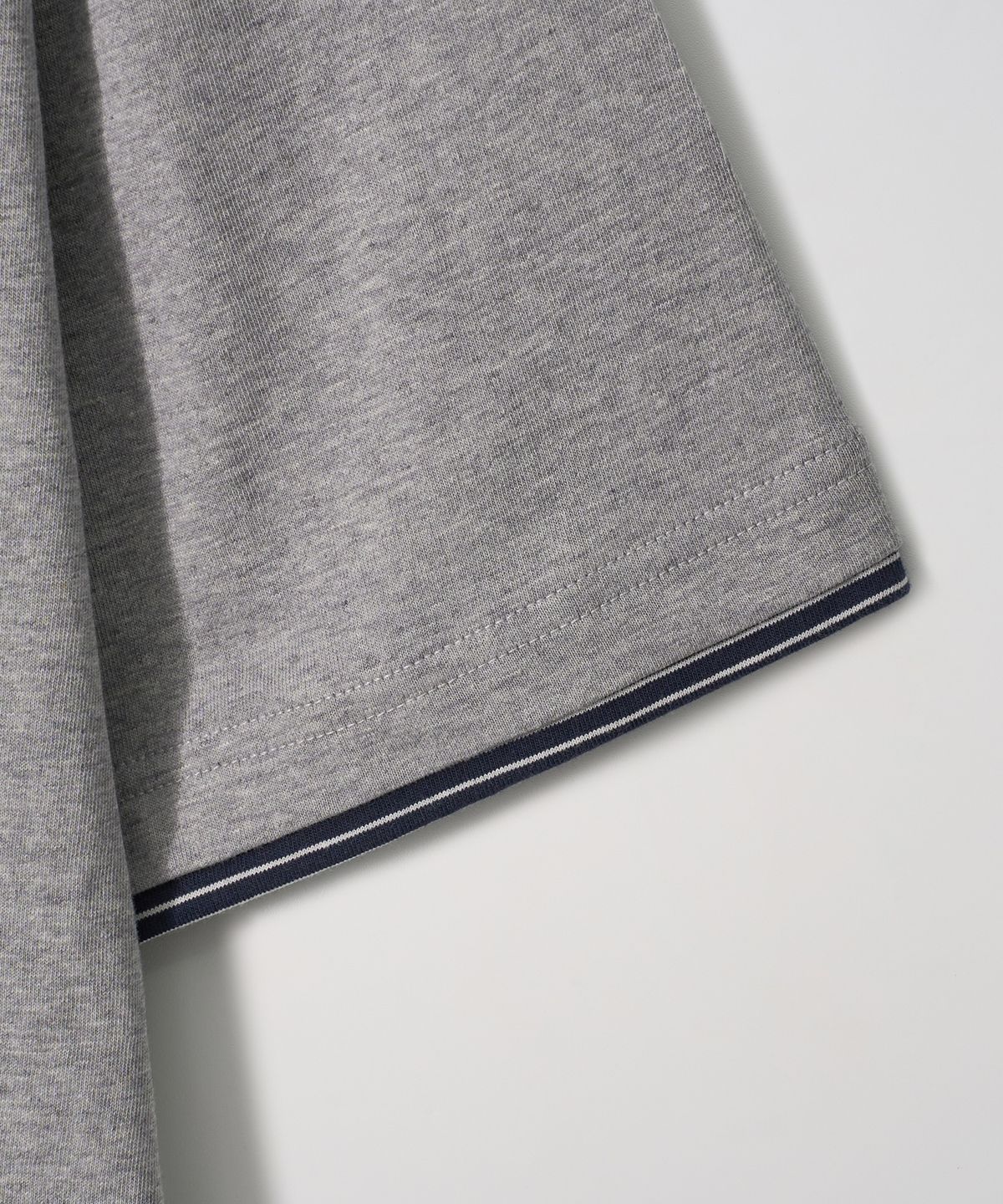 가먼츠팹(GARMENTS FAB) Hi Stripe Layered Tee (MELANGE GRAY)