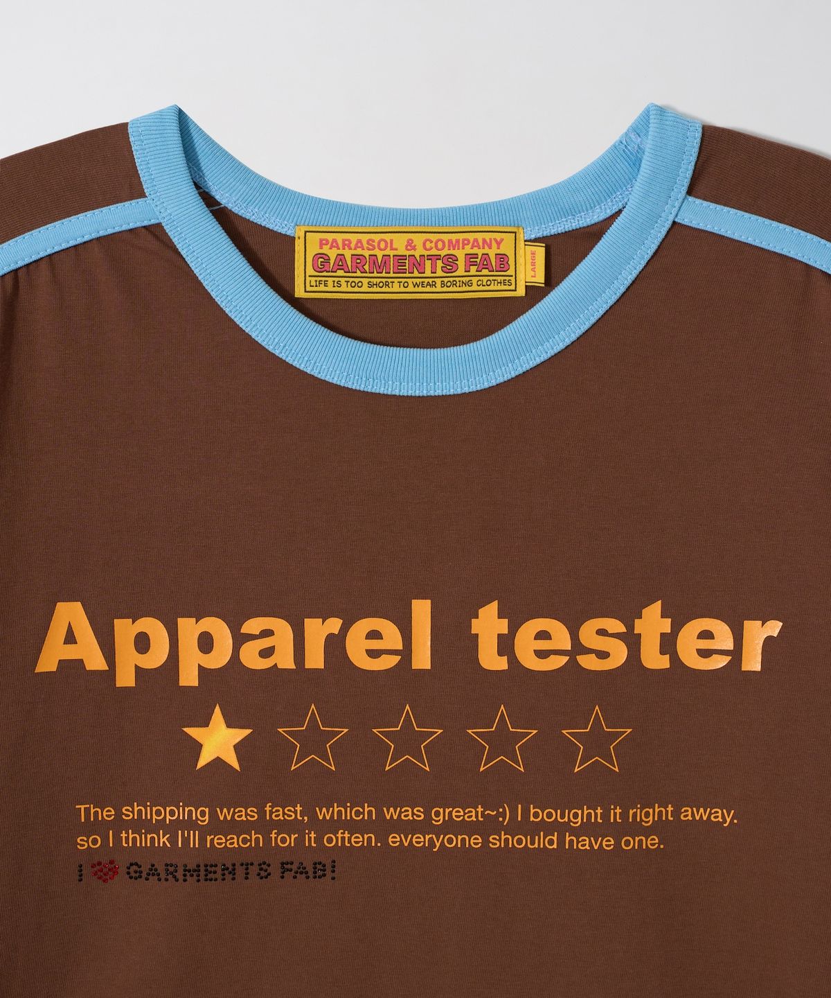 가먼츠팹(GARMENTS FAB) Apparel Tester Binding Tee (BROWN)