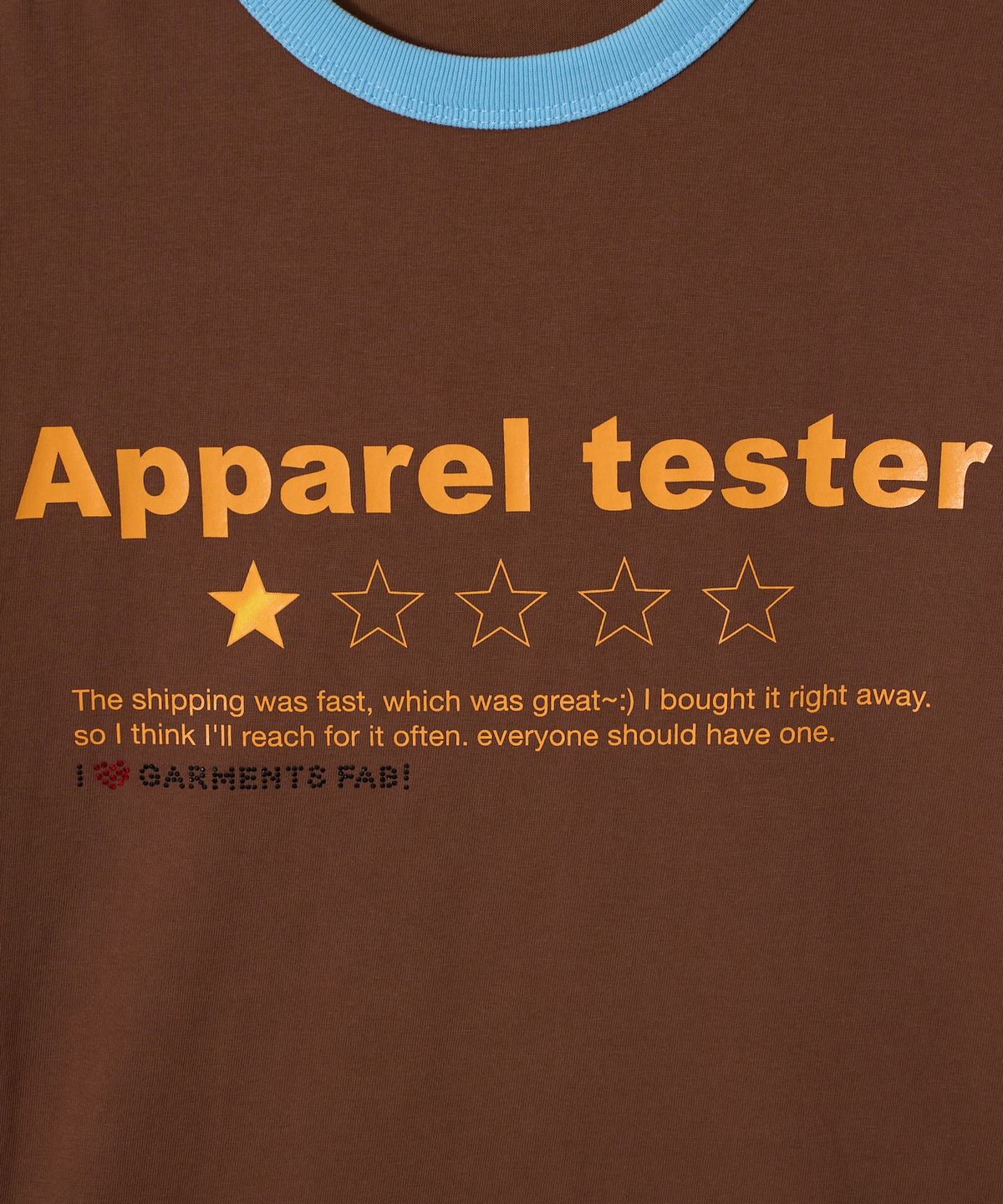 가먼츠팹(GARMENTS FAB) Apparel Tester Binding Tee (BROWN)