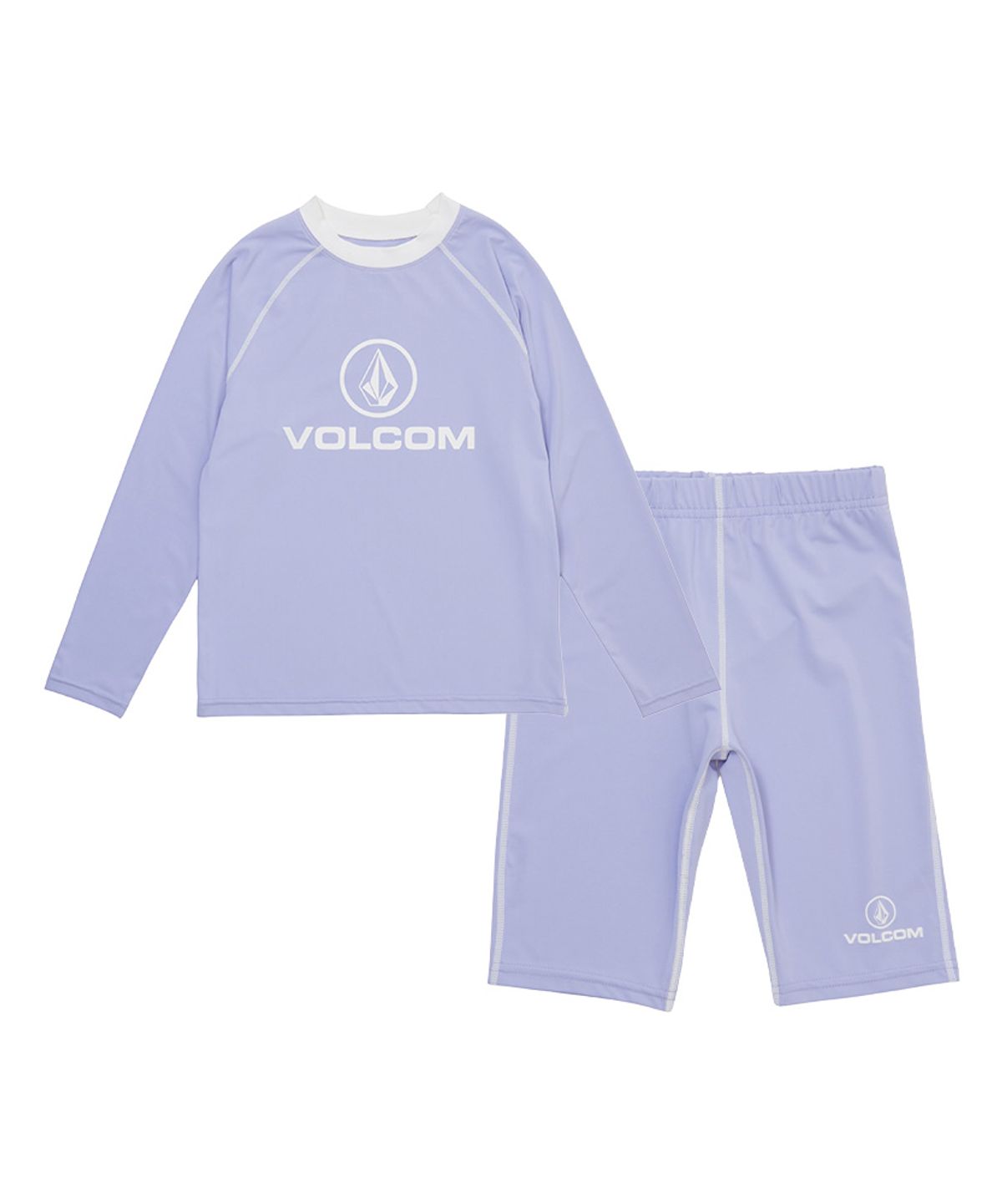 볼컴 키즈(VOLCOM KIDS) 베이직 로고 래쉬가드 세트 D6M054