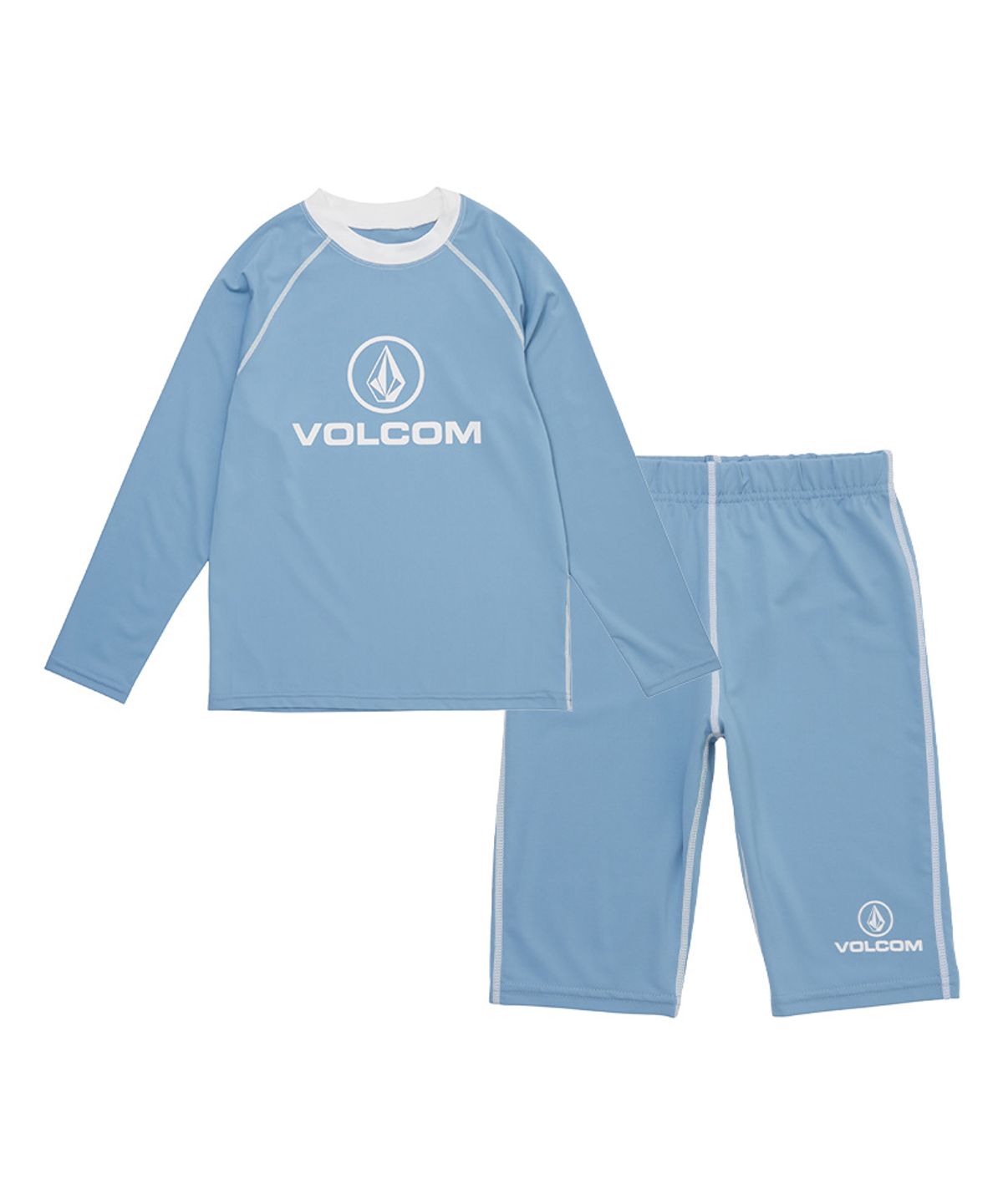 볼컴 키즈(VOLCOM KIDS) 베이직 로고 래쉬가드 세트 D6M054