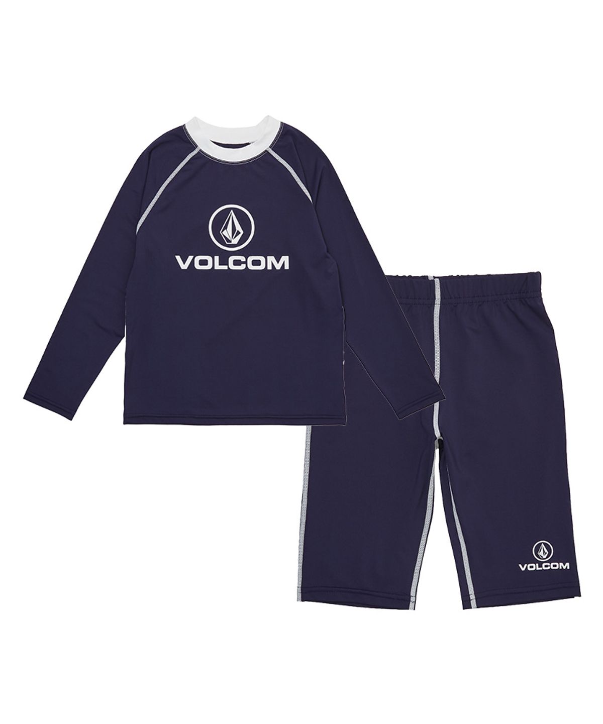 볼컴 키즈(VOLCOM KIDS) 베이직 로고 래쉬가드 세트 D6M054