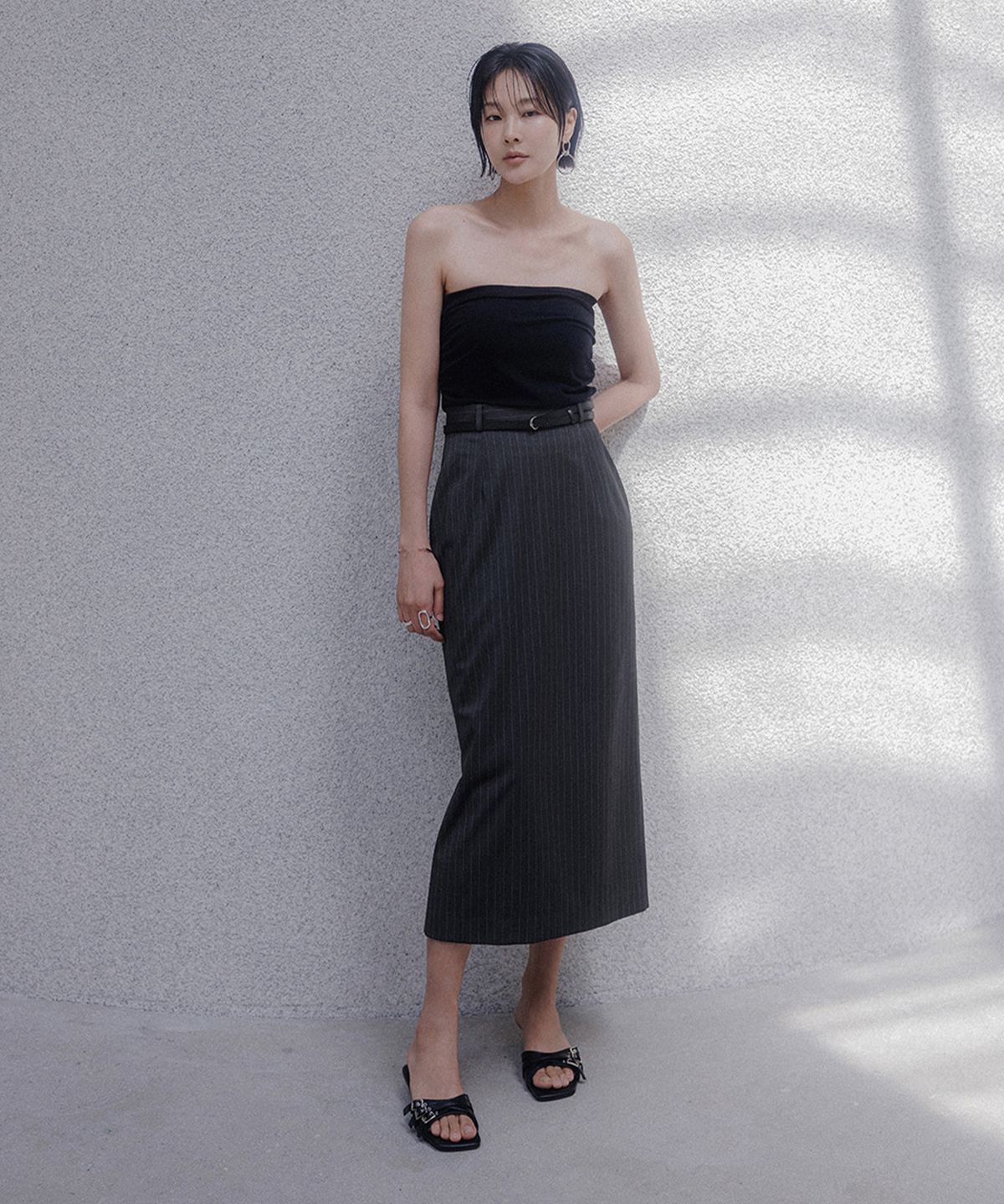 메무아(MEMUA) 핀ST써머 쿨 롱스커트