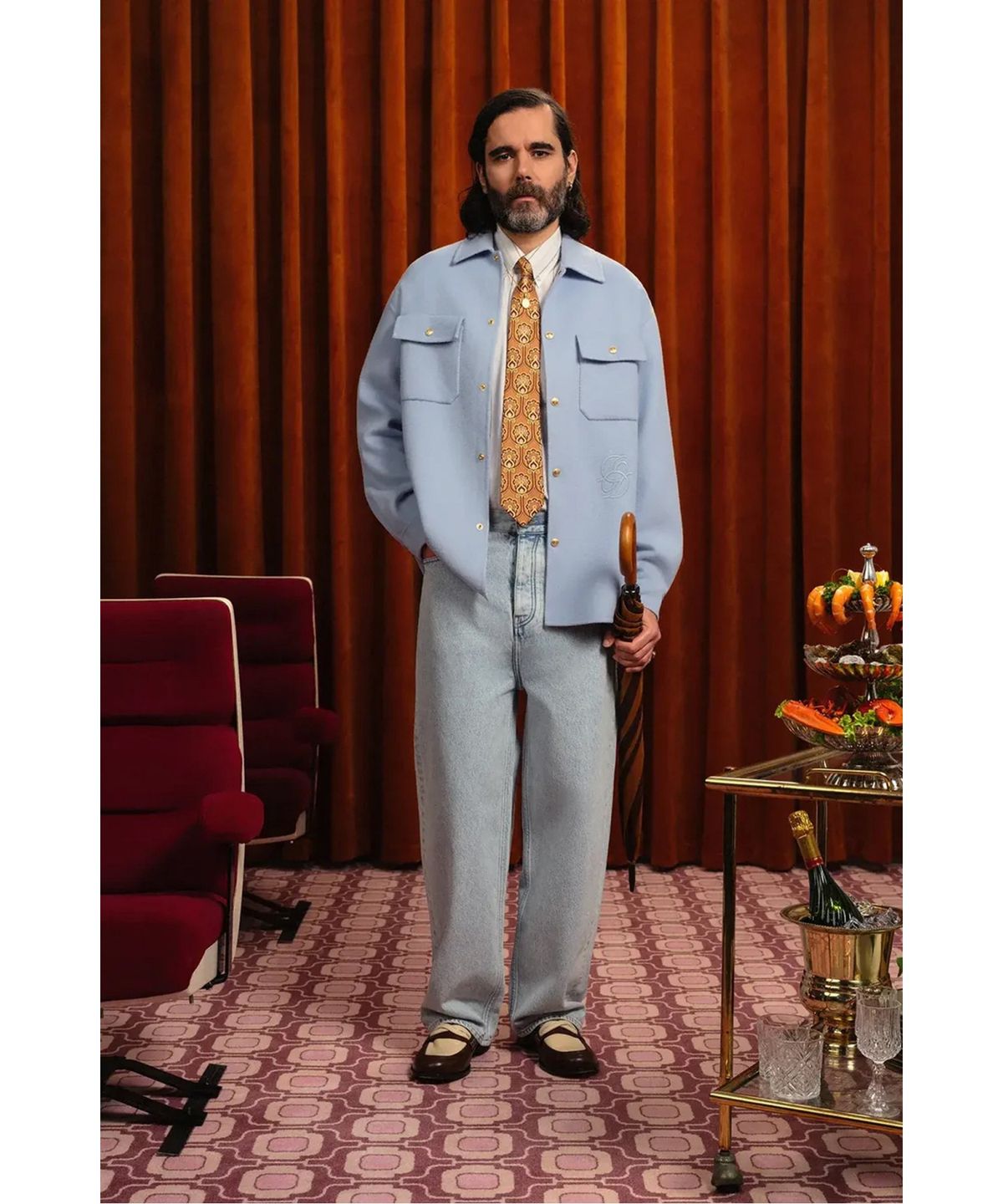 드롤드무슈(DROLE DE MONSIEUR) 블루 배기 진 Jean Baggy Bleu D0PDS26303BUL