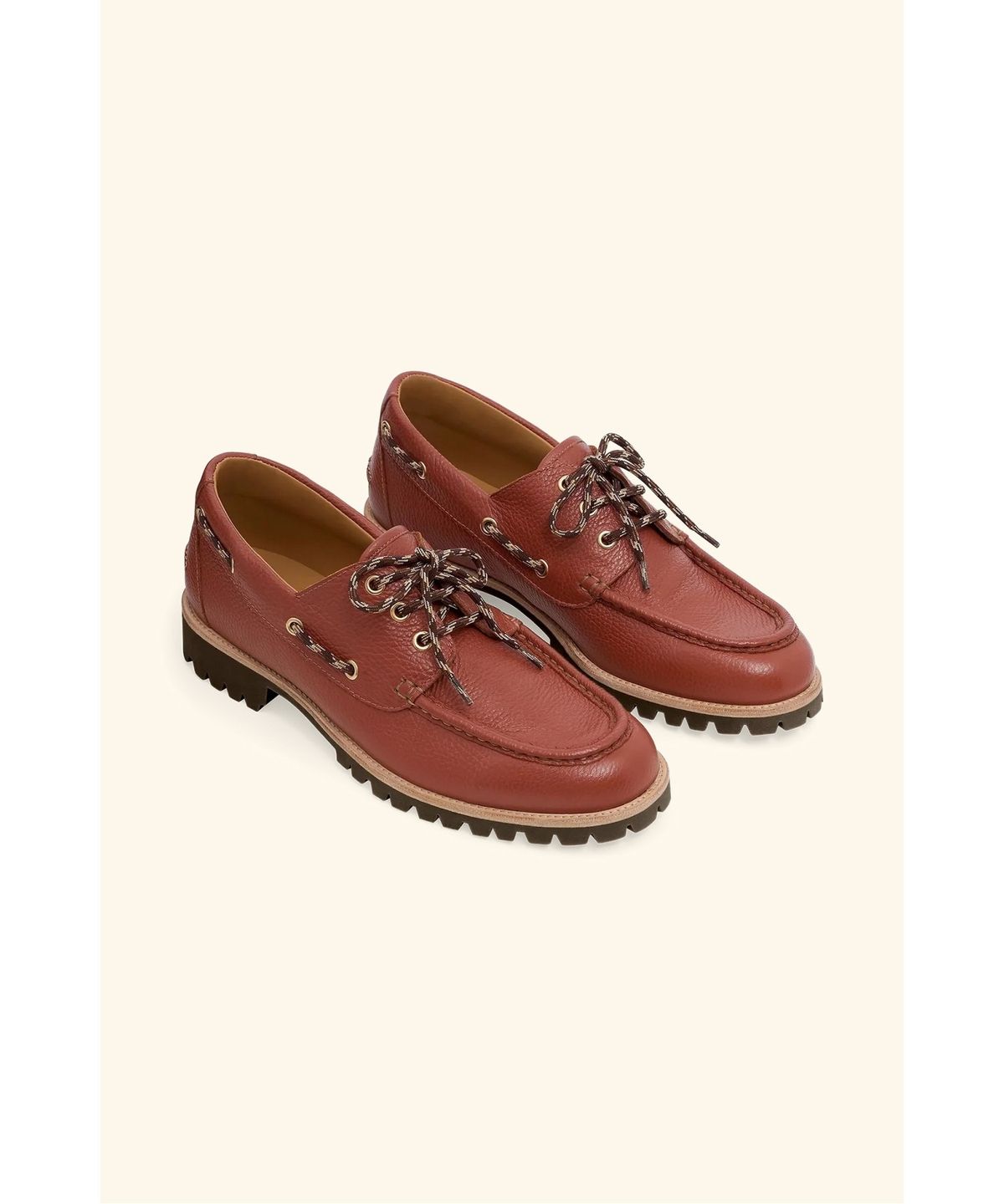 드롤드무슈(DROLE DE MONSIEUR) 소가죽 보트 슈즈 Chaussure Bateau 0D1AM26900BRX