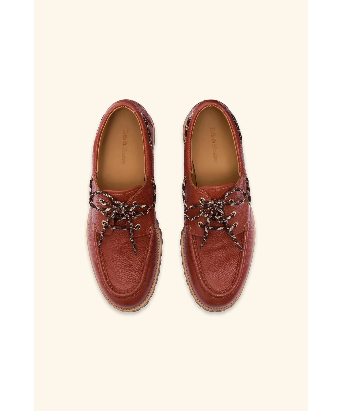 드롤드무슈(DROLE DE MONSIEUR) 소가죽 보트 슈즈 Chaussure Bateau 0D1AM26900BRX