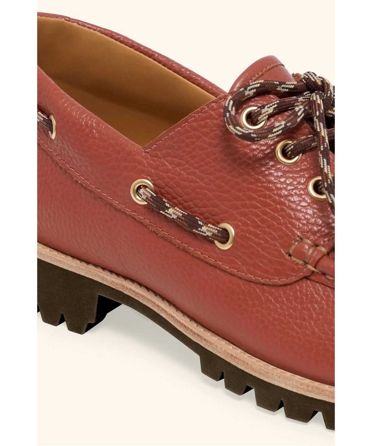 드롤드무슈(DROLE DE MONSIEUR) 소가죽 보트 슈즈 Chaussure Bateau 0D1AM26900BRX