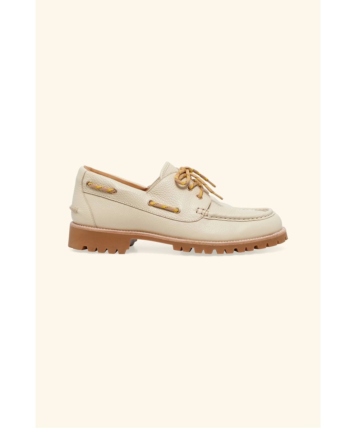 드롤드무슈(DROLE DE MONSIEUR) 소가죽 보트 슈즈 Chaussure Bateau 0D1AM26900WHM