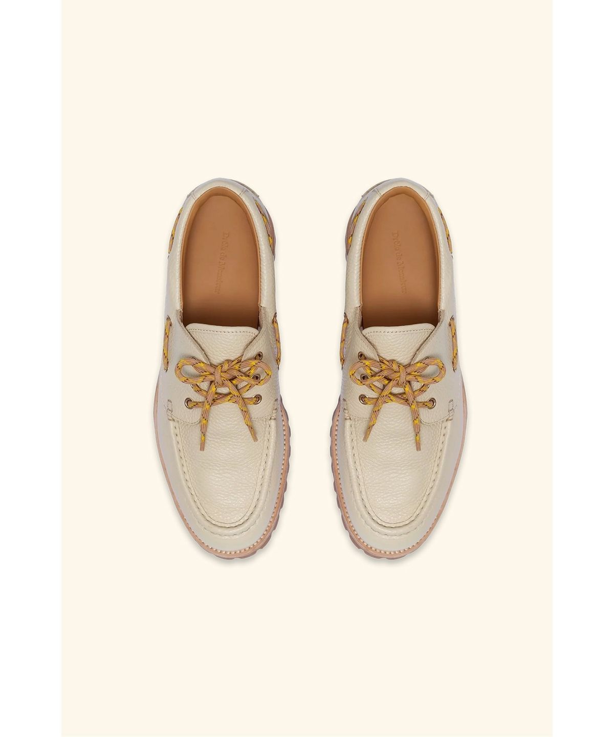드롤드무슈(DROLE DE MONSIEUR) 소가죽 보트 슈즈 Chaussure Bateau 0D1AM26900WHM