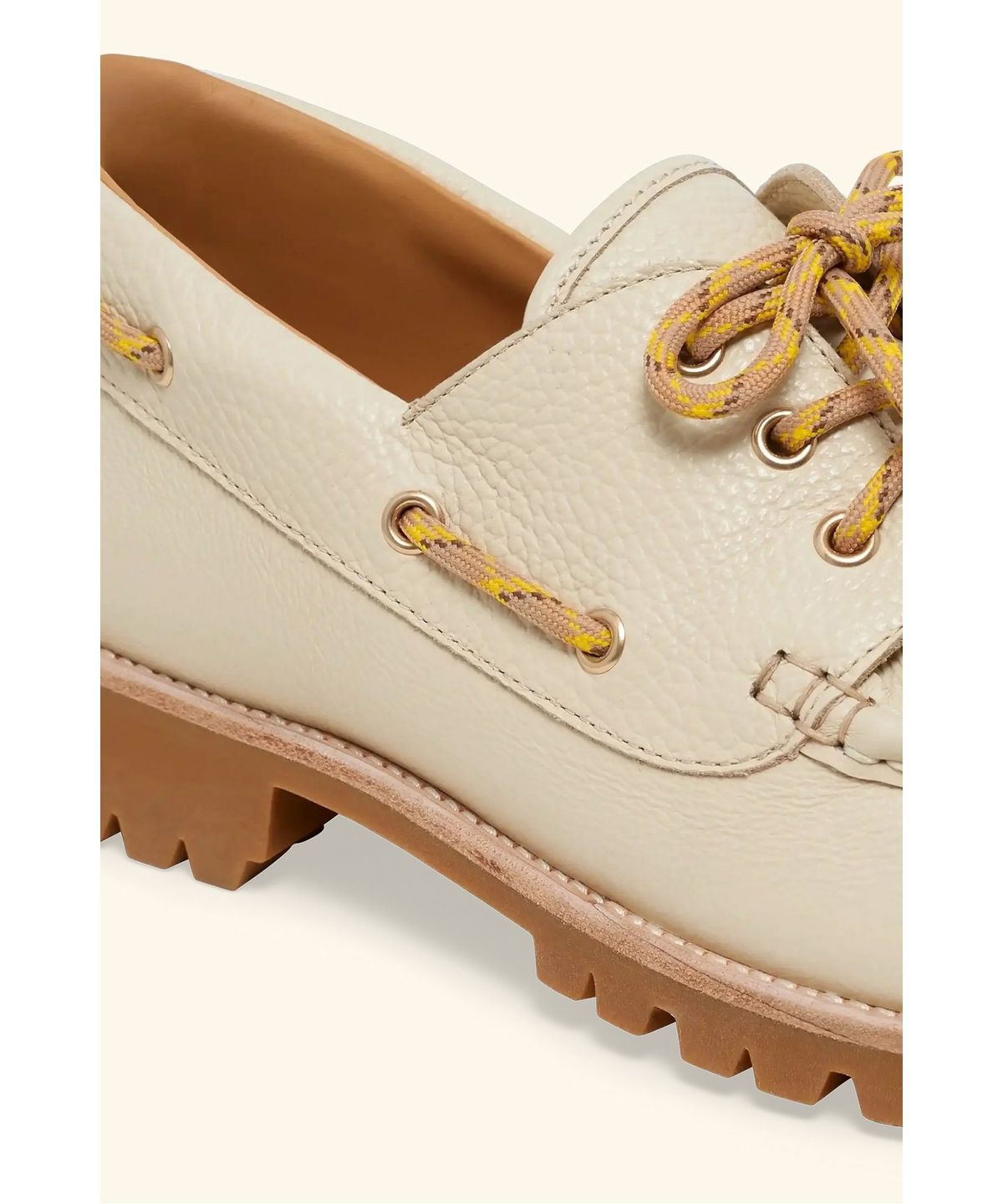 드롤드무슈(DROLE DE MONSIEUR) 소가죽 보트 슈즈 Chaussure Bateau 0D1AM26900WHM