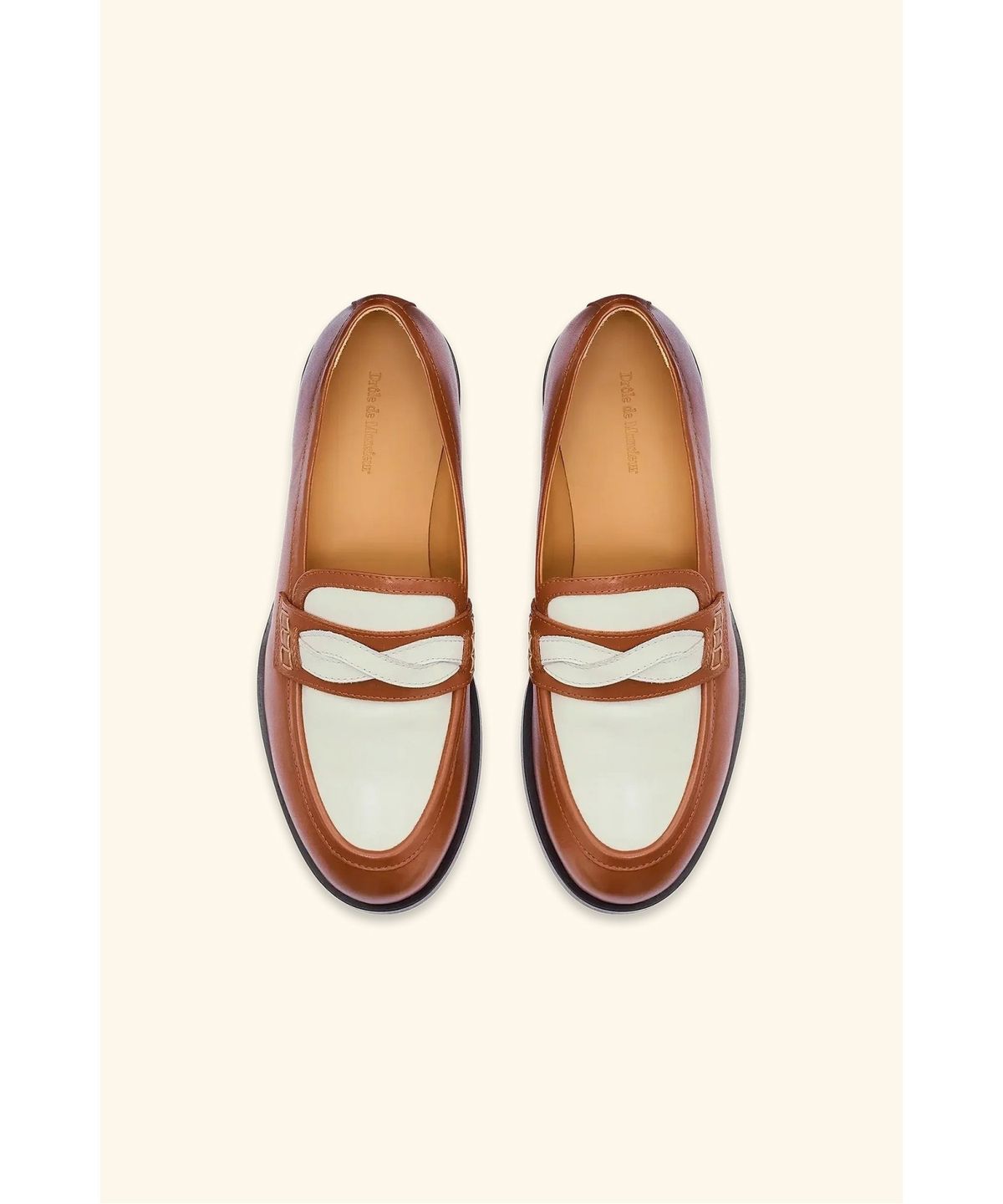 드롤드무슈(DROLE DE MONSIEUR) 트레스 디테일 소가죽 모카신 Mocassin Tresse 0D1AM26901CMX