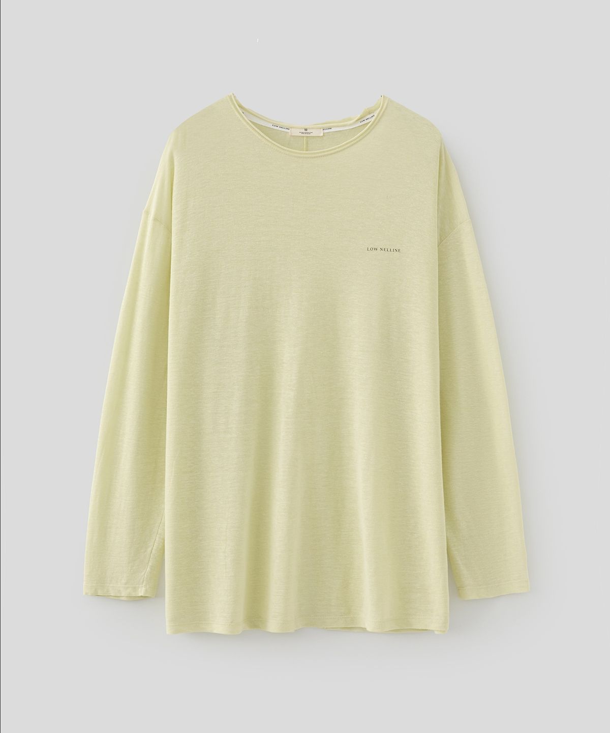 로우넬라인(LOW NELLINE) PARASOL LINEN WASHING T-SHIRT_ YELLOW