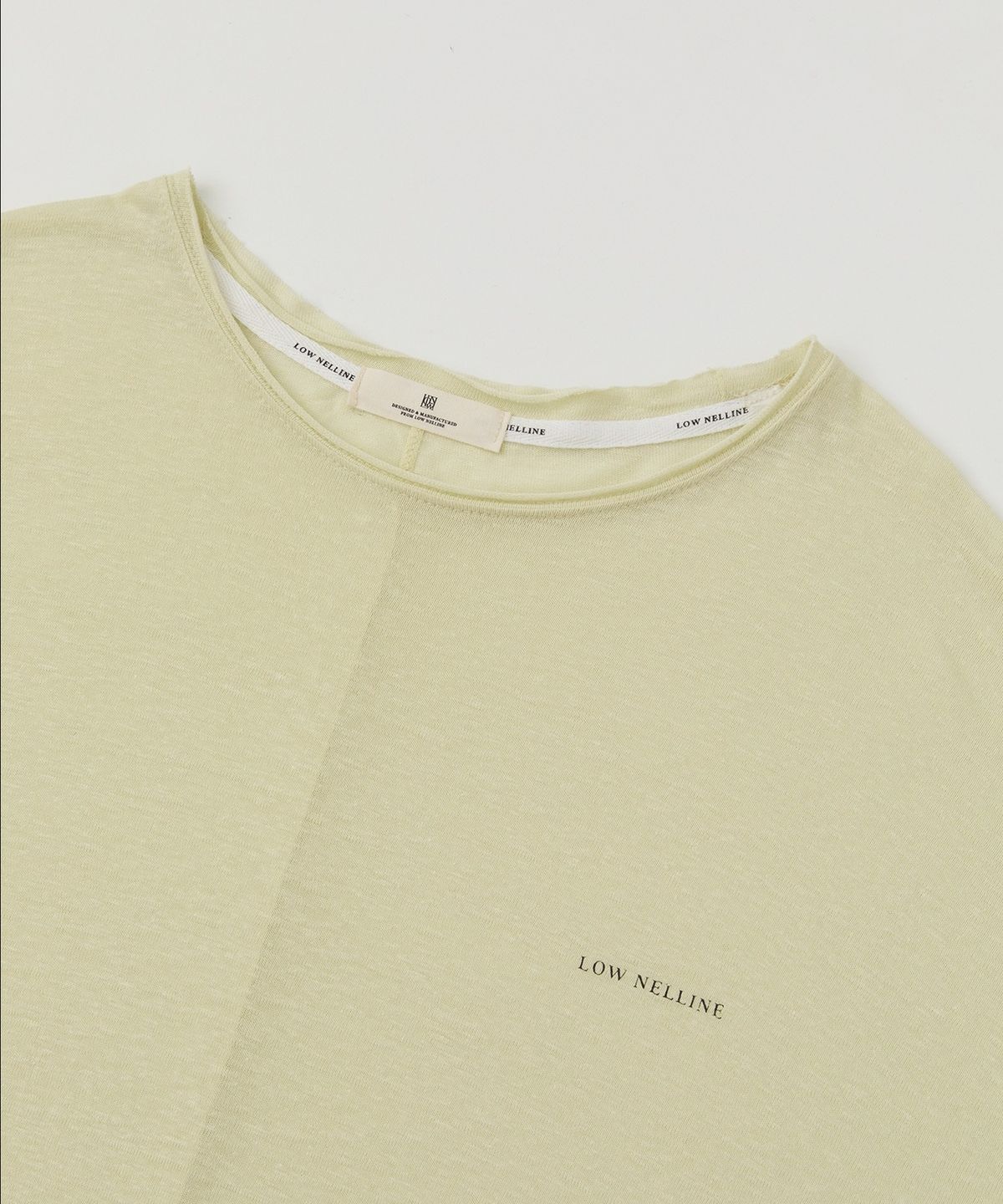로우넬라인(LOW NELLINE) PARASOL LINEN WASHING T-SHIRT_ YELLOW