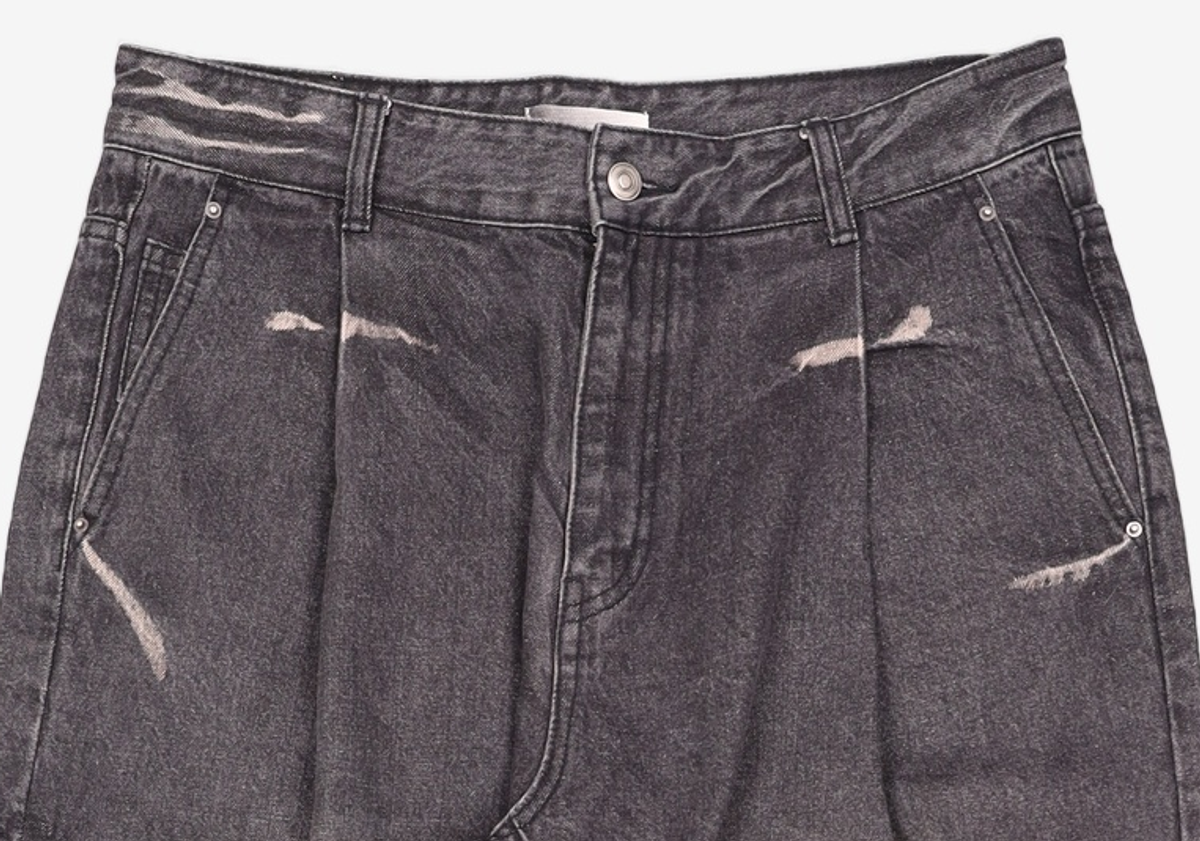 메종미네드(MAISON MINED) SWELL WIDE DENIM PANTS BLACK 50