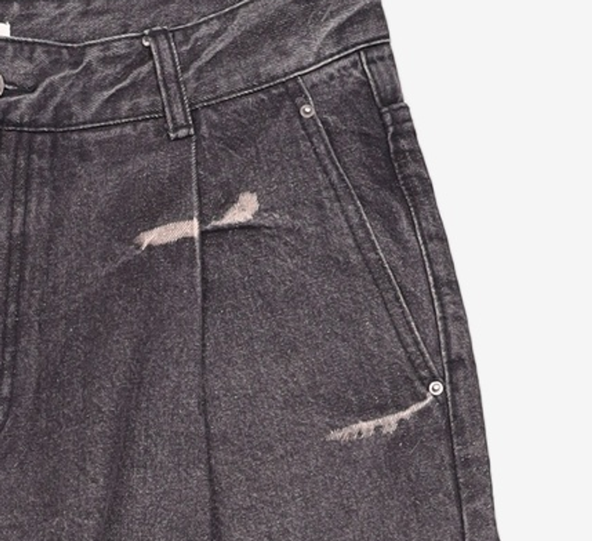 메종미네드(MAISON MINED) SWELL WIDE DENIM PANTS BLACK 50
