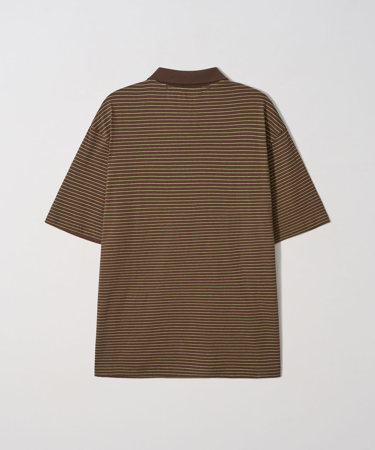 가먼츠팹(GARMENTS FAB) Blanket Stitch Stripe Polo Tee (BROWN)