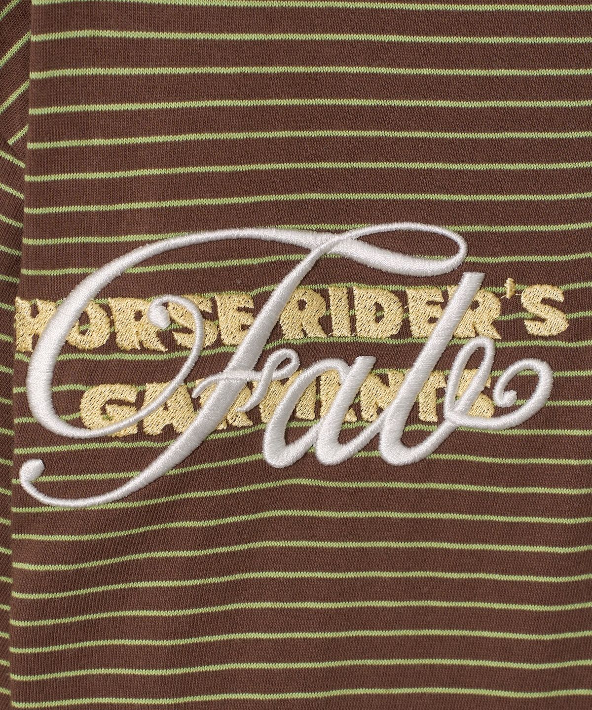 가먼츠팹(GARMENTS FAB) Blanket Stitch Stripe Polo Tee (BROWN)