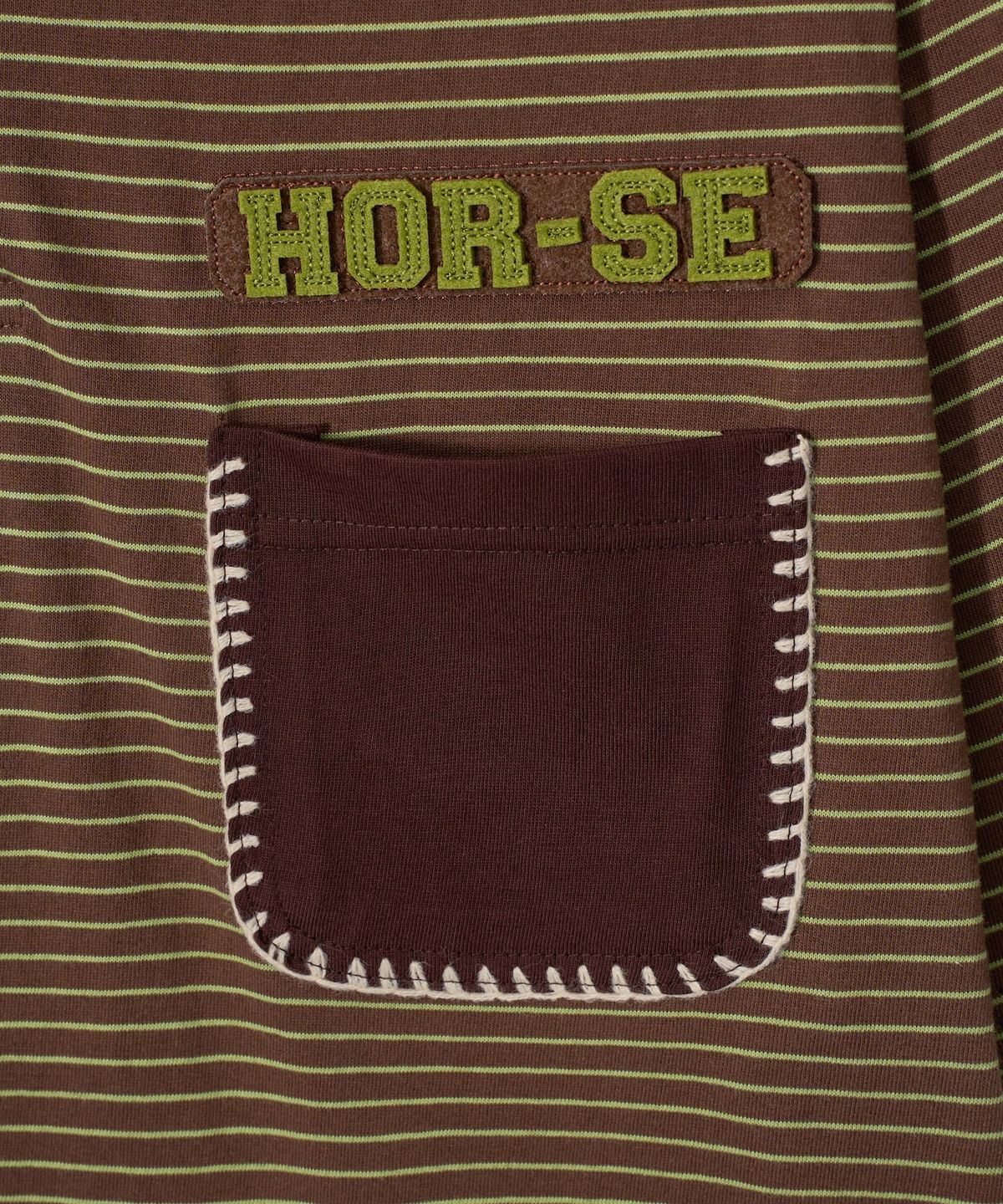 가먼츠팹(GARMENTS FAB) Blanket Stitch Stripe Polo Tee (BROWN)