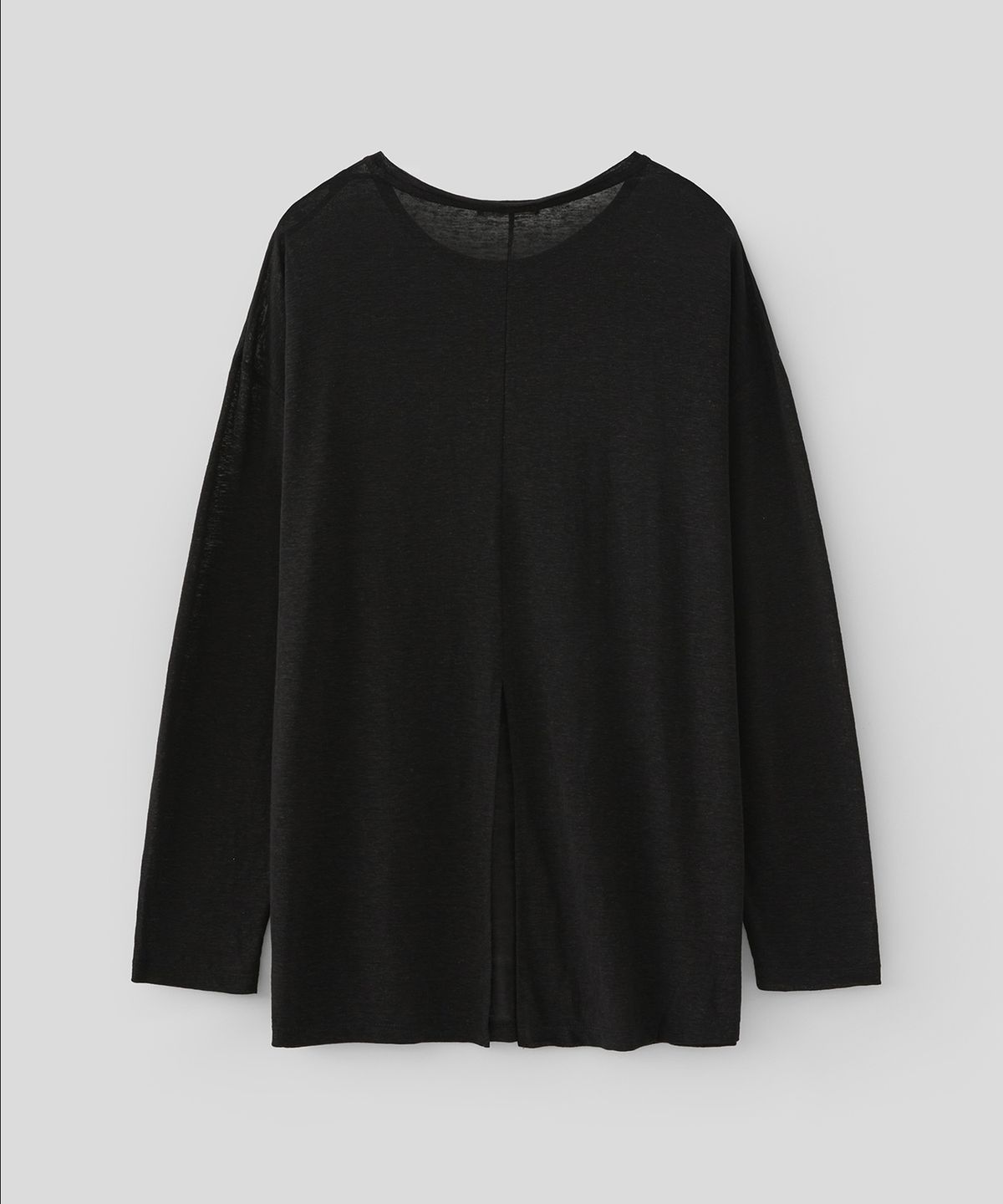 로우넬라인(LOW NELLINE) PARASOL LINEN WASHING T-SHIRT_ BLACK