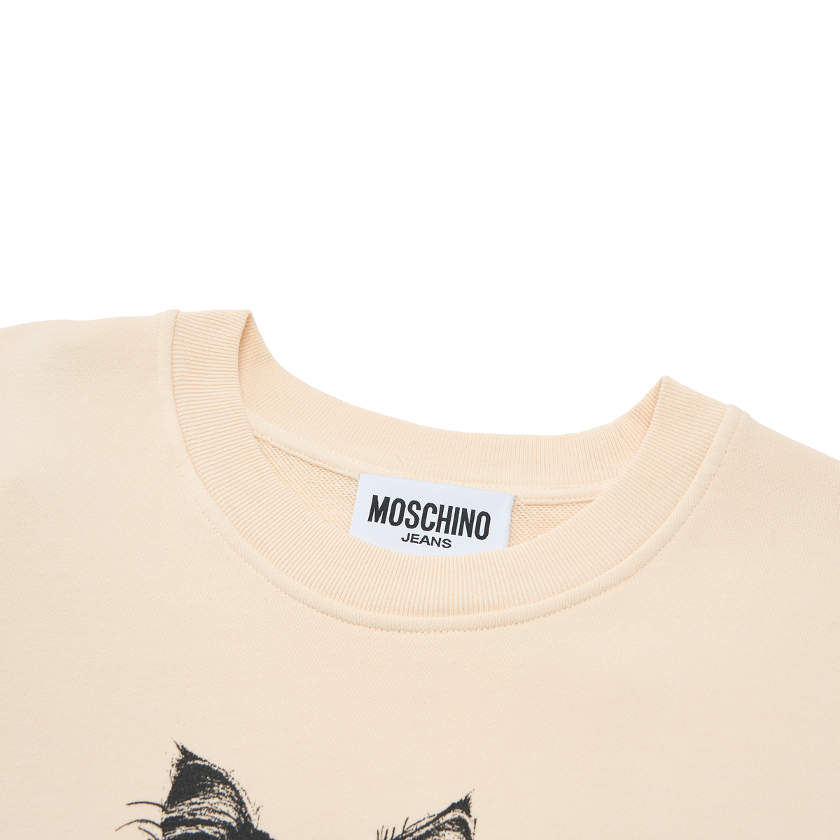모스키노(MOSCHINO) 진스 캣 프린트 스웻셔츠