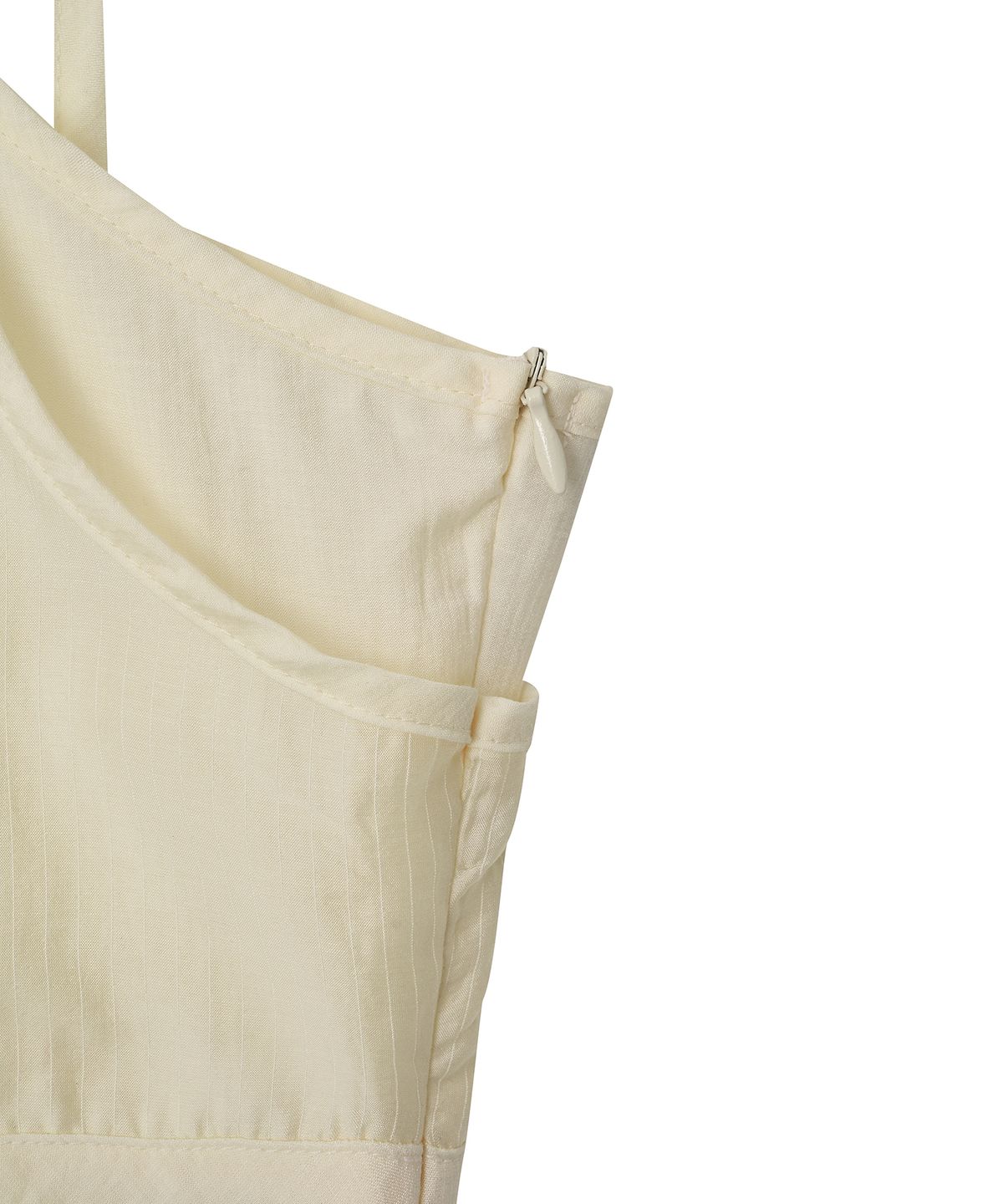 마롯(MARROT) Sheer Striped Slip Dress_Cream