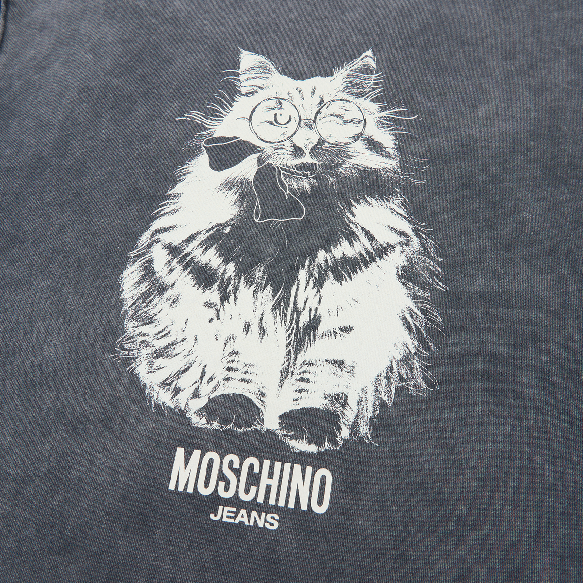 모스키노(MOSCHINO) 진스 캣 프린트 스웻셔츠