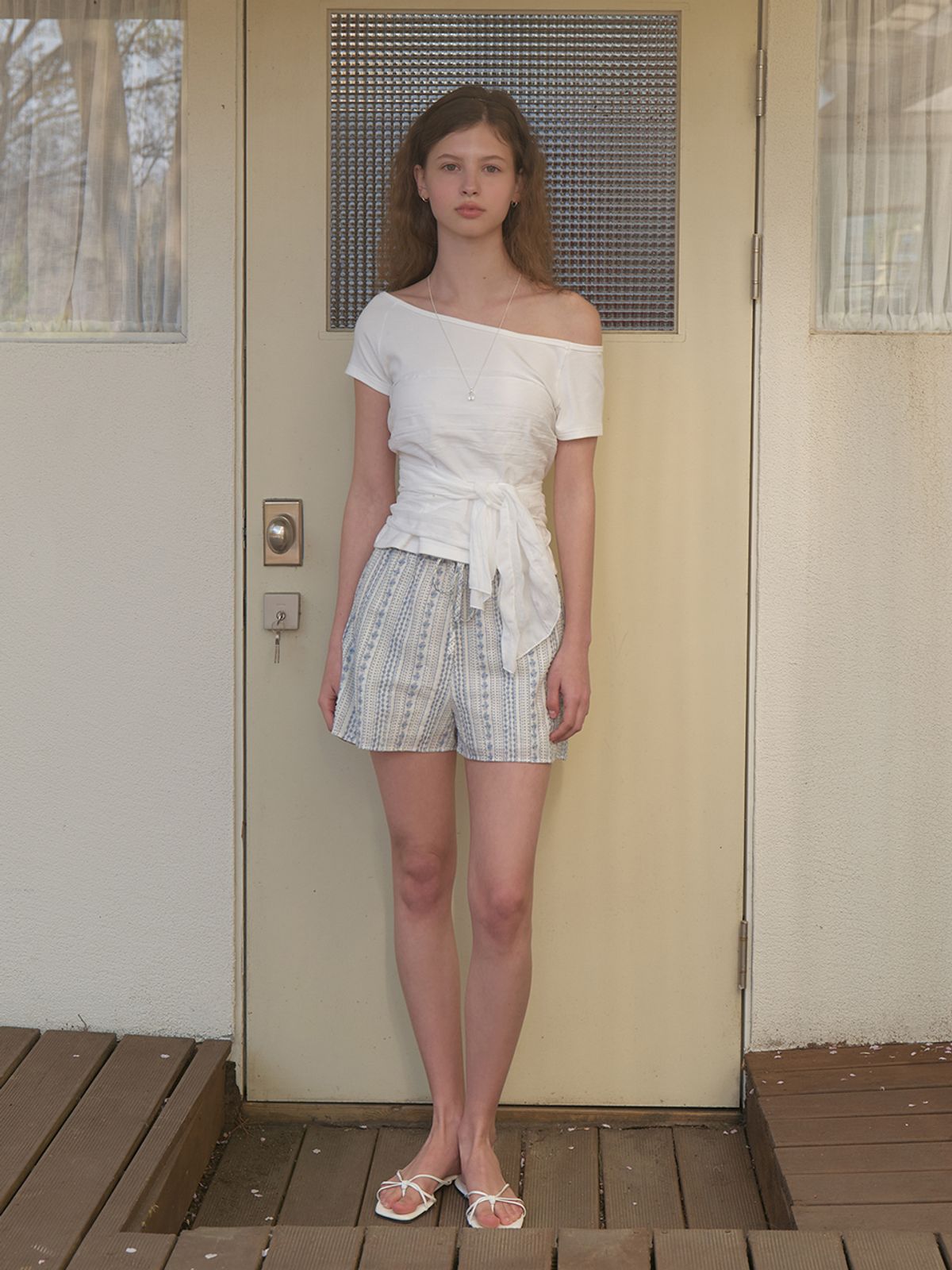 리엘(RE L) Liv-2 banding shorts (blue)