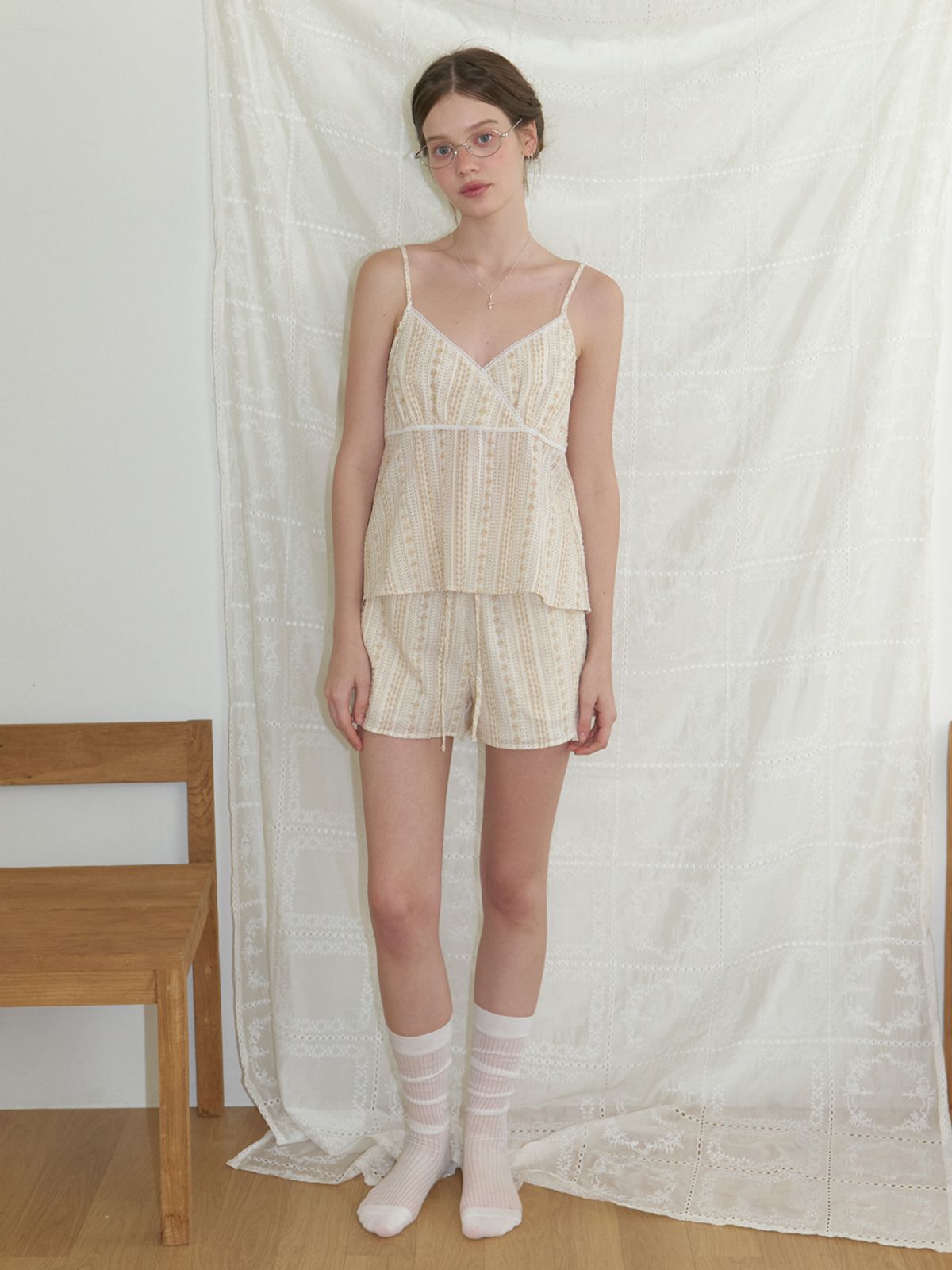리엘(RE L) Liv-2 banding shorts (beige)