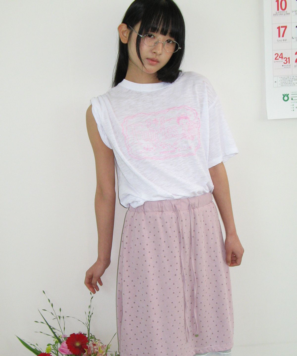 론론(RONRON) BETTY BOOP FAIRY SLUB BASIC FIT T SHIRT WHITE