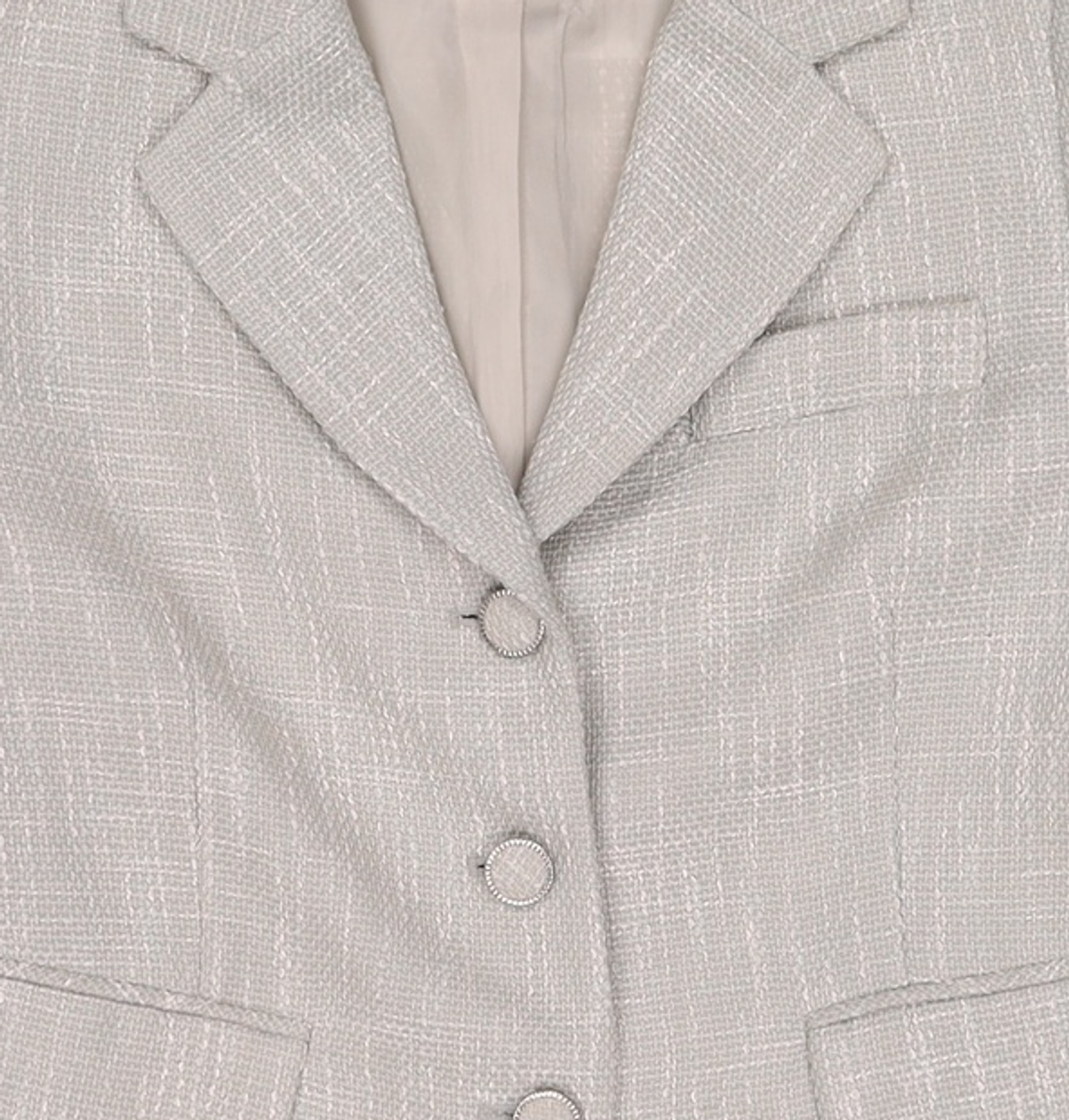 미쏘(MIXXO) 트위드 테일러드 싱글 숏자켓 MIWJKB311G S