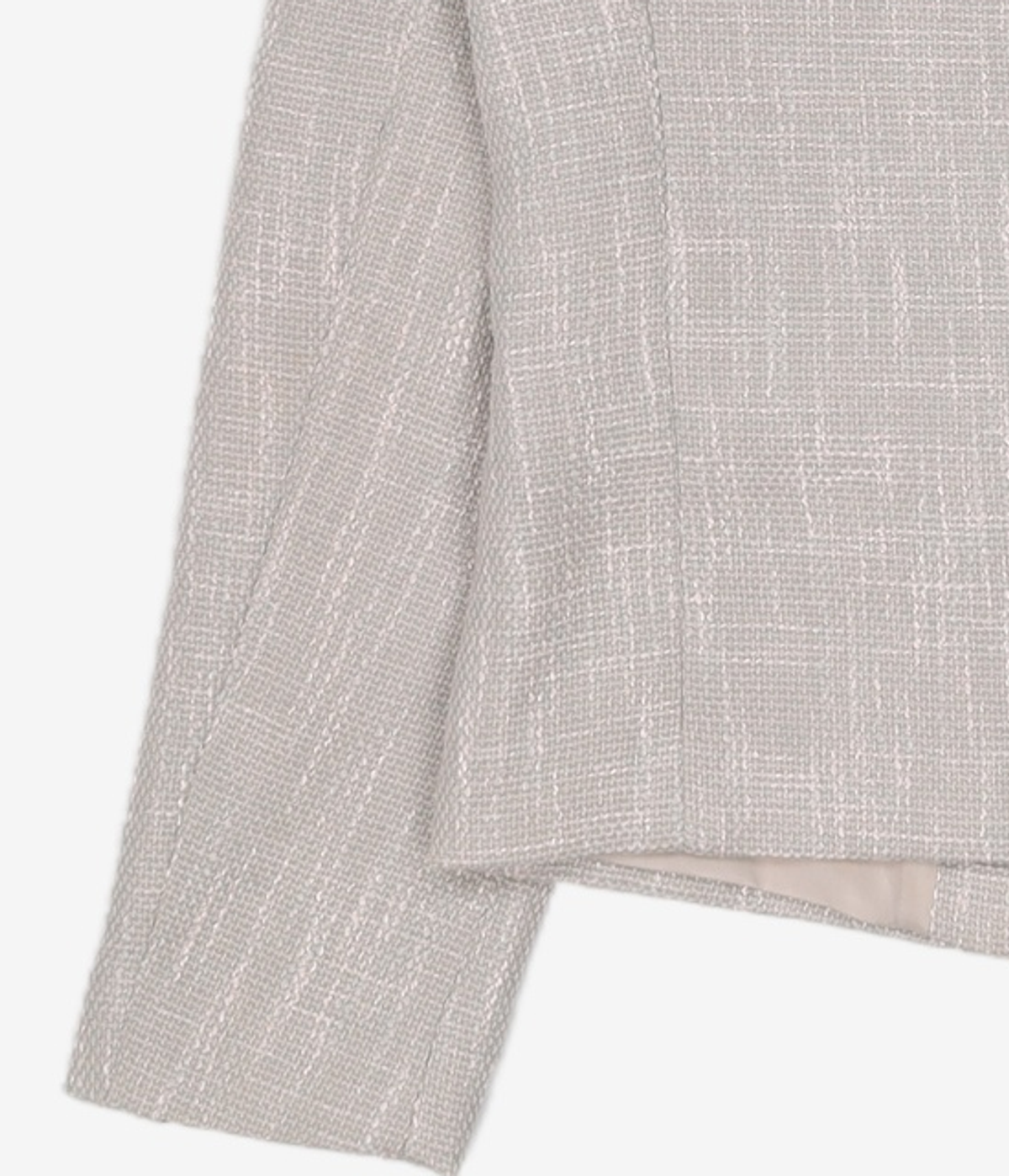 미쏘(MIXXO) 트위드 테일러드 싱글 숏자켓 MIWJKB311G S