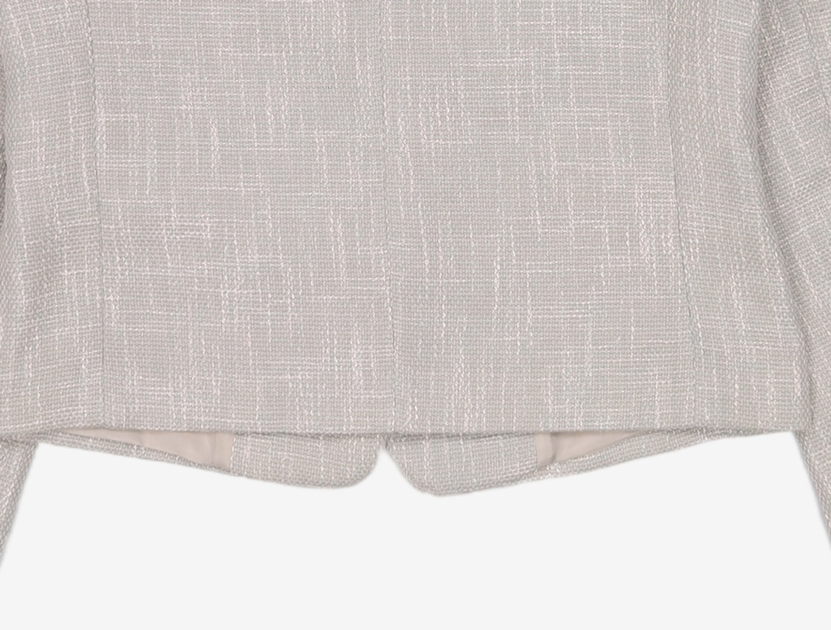 미쏘(MIXXO) 트위드 테일러드 싱글 숏자켓 MIWJKB311G S