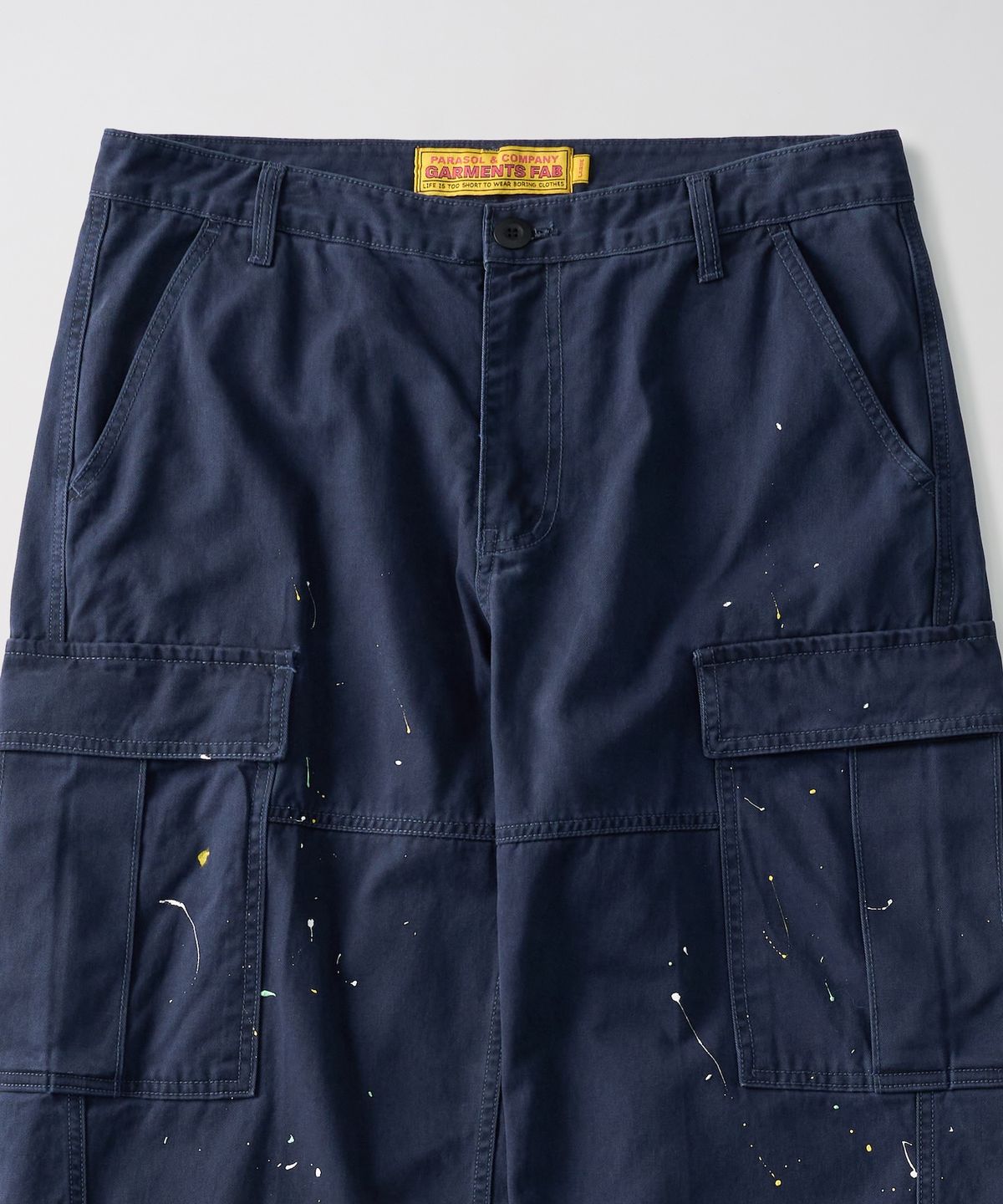 가먼츠팹(GARMENTS FAB) Washed Cargo Painted Pants (NAVY)