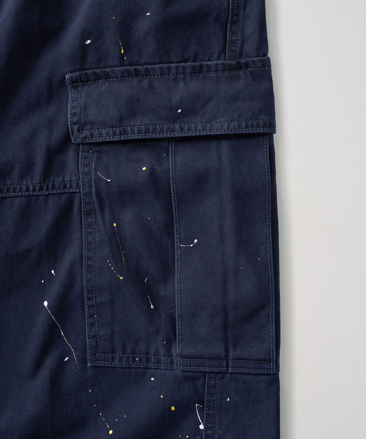 가먼츠팹(GARMENTS FAB) Washed Cargo Painted Pants (NAVY)