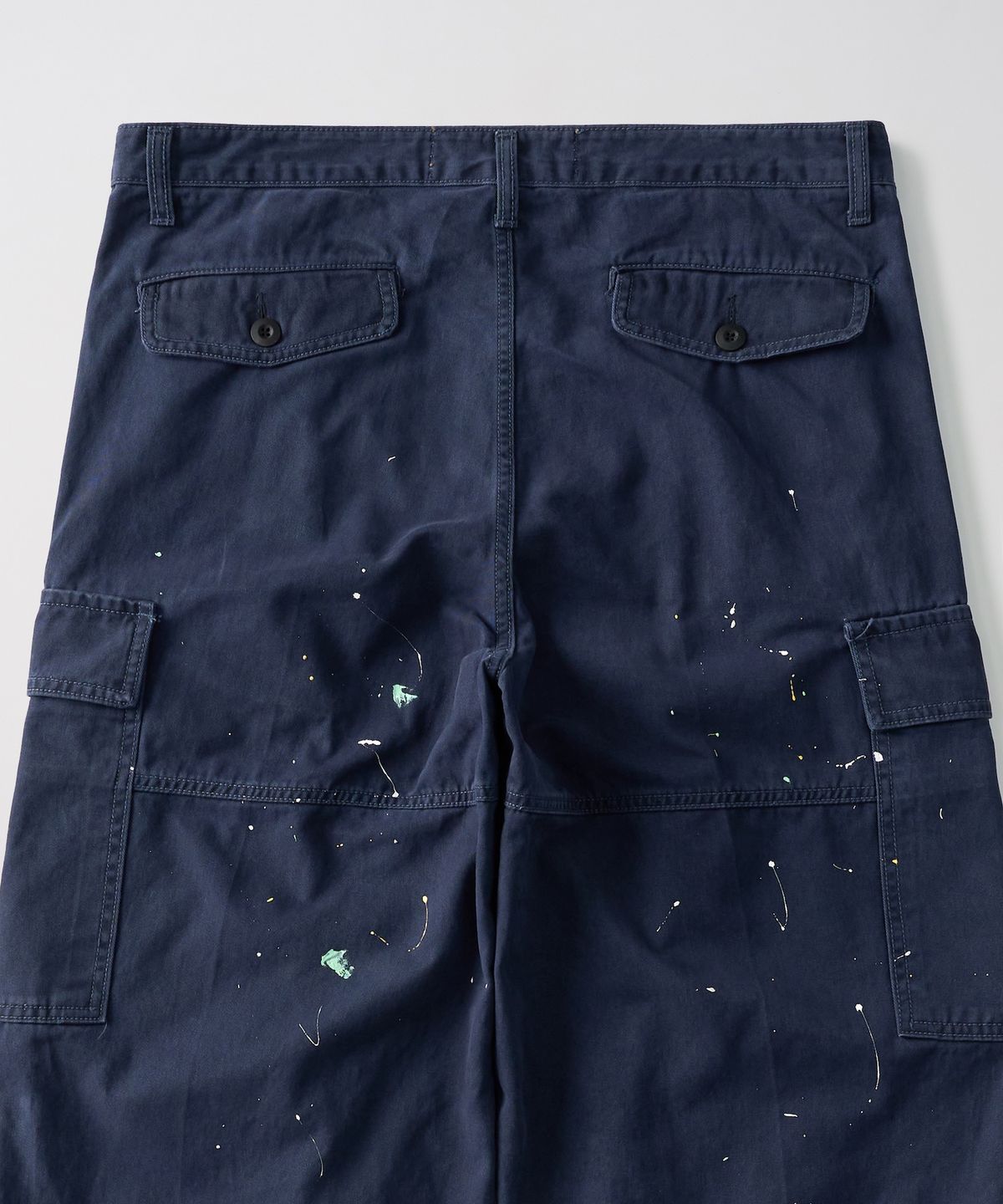 가먼츠팹(GARMENTS FAB) Washed Cargo Painted Pants (NAVY)