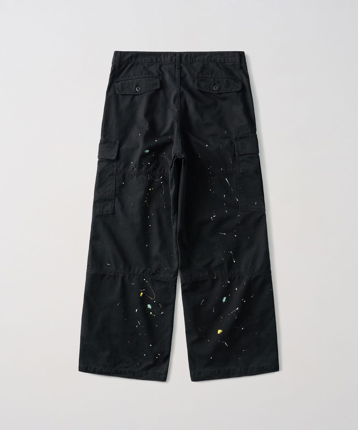 가먼츠팹(GARMENTS FAB) Washed Cargo Painted Pants (BLACK)