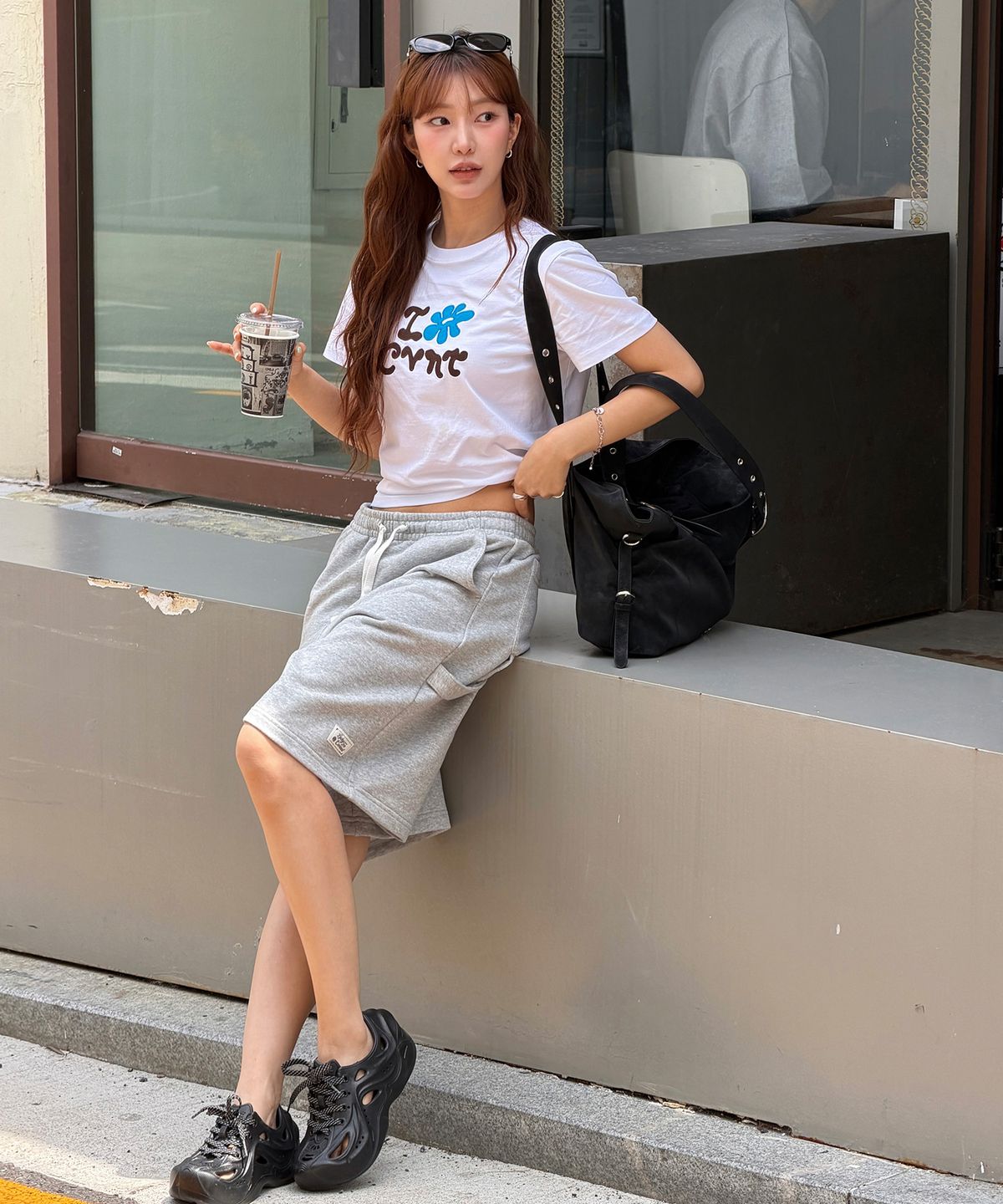 커버낫 우먼(COVERNAT WOMAN) 우먼 CVNT 클로버 티셔츠 화이트