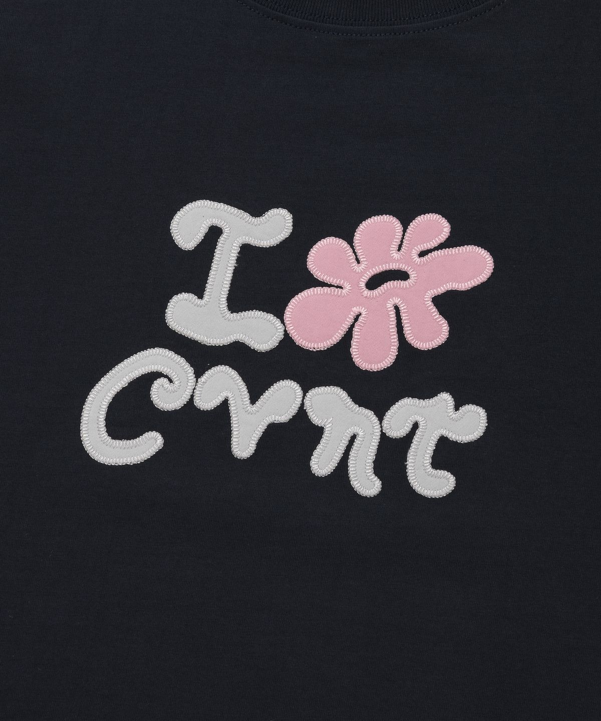 커버낫 우먼(COVERNAT WOMAN) 우먼 CVNT 클로버 티셔츠 네이비