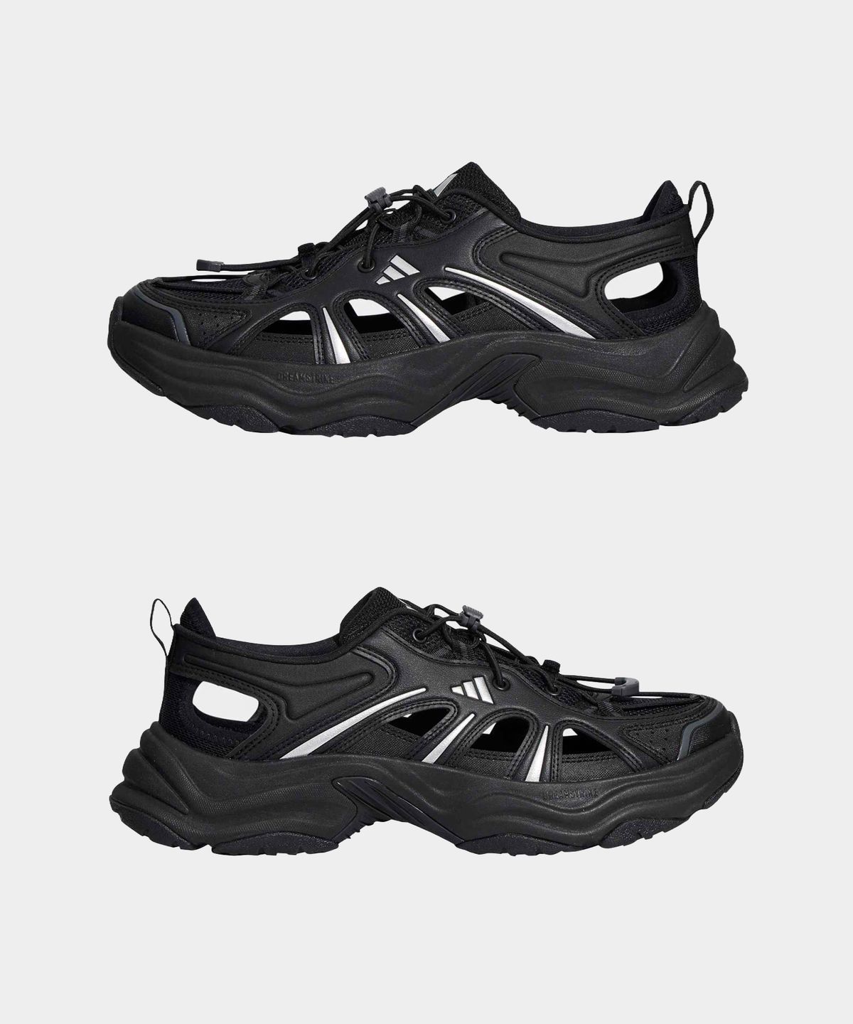 아디다스(ADIDAS) XLG 핀 펄스 샌들 - 블랙:그레이 / LA1993