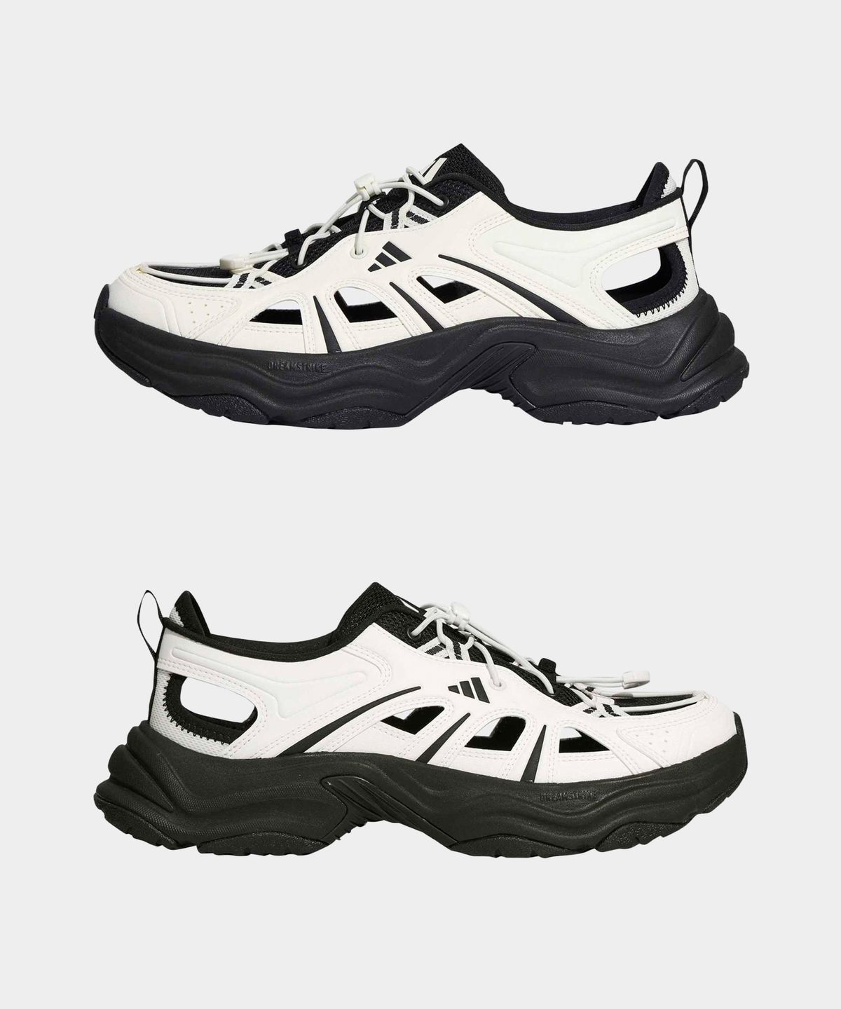 아디다스(ADIDAS) XLG 핀 펄스 샌들 - 화이트:블랙 / LA1995