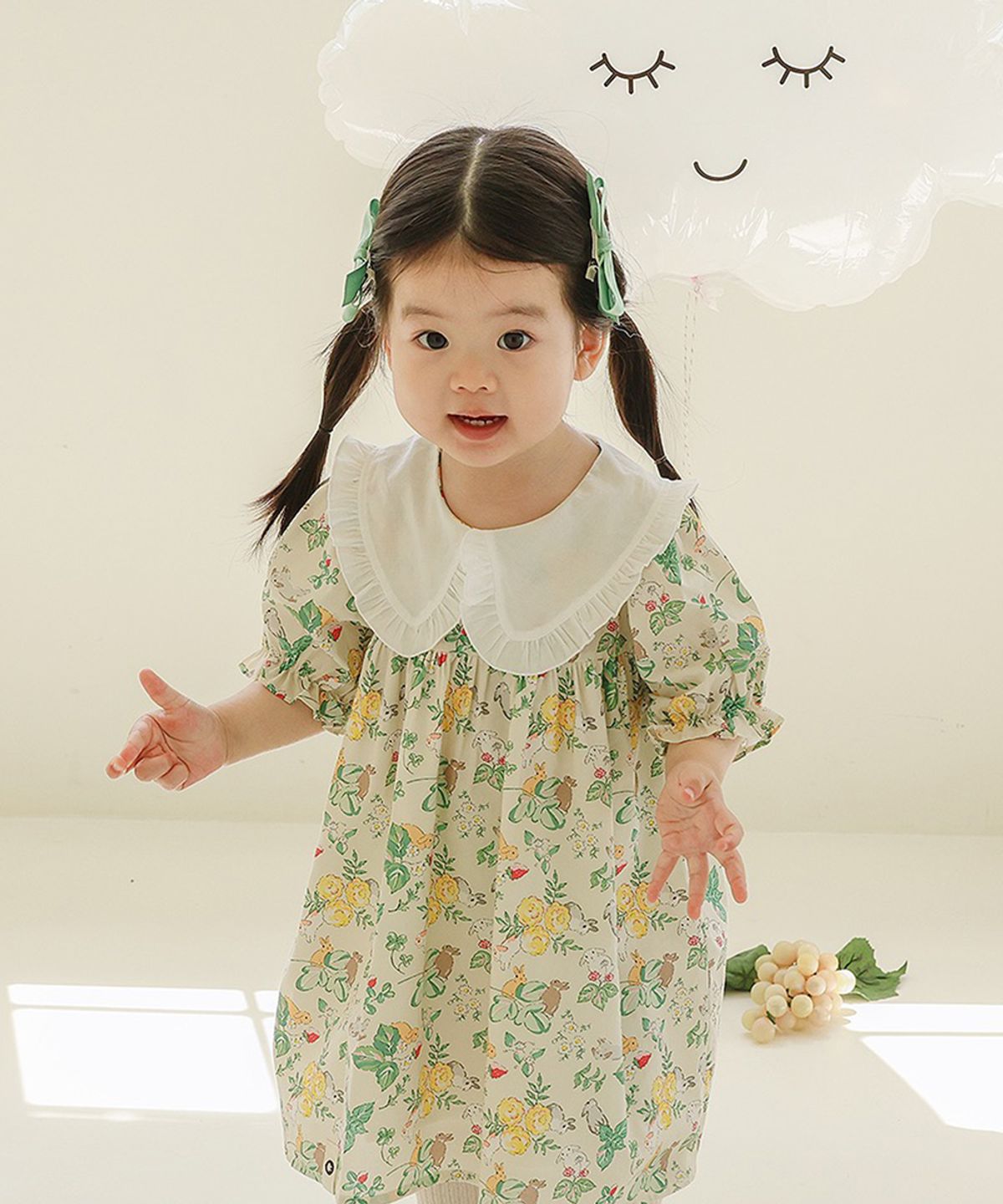 아림클로젯(ARIMCLOSET) 숲속 토끼들이 쪼꼬미를 만나러 왔어요 - 아기 반팔 원피스