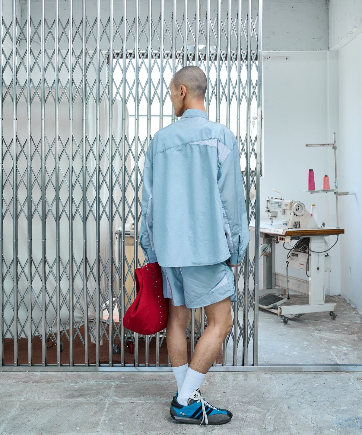 노쿨러스(NOSCOULEURS) UL NYLON SHORTS 09 LIGHT GREY