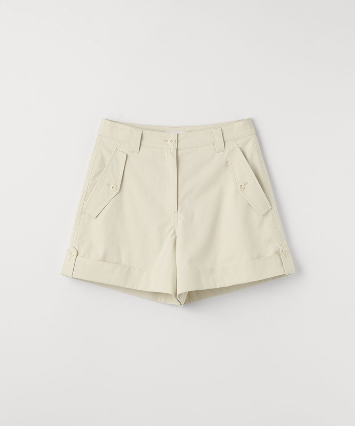 셀리테일즈(CELITAILS) TURN UP COTTON SHORTS_CREAM
